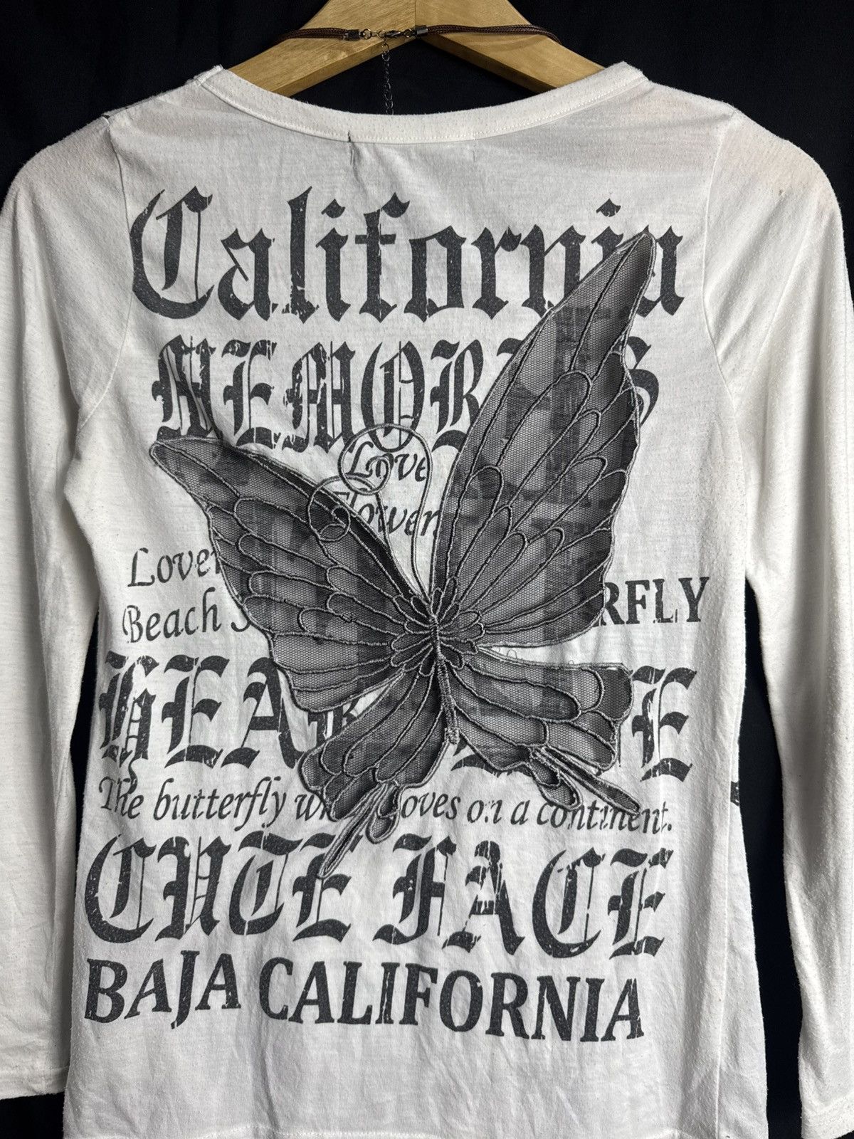 Hysteric Glamour Japanese Long Sleeve Gothic Vkei Poem Butterflay Size US S / EU 44-46 / 1 - 4 Thumbnail