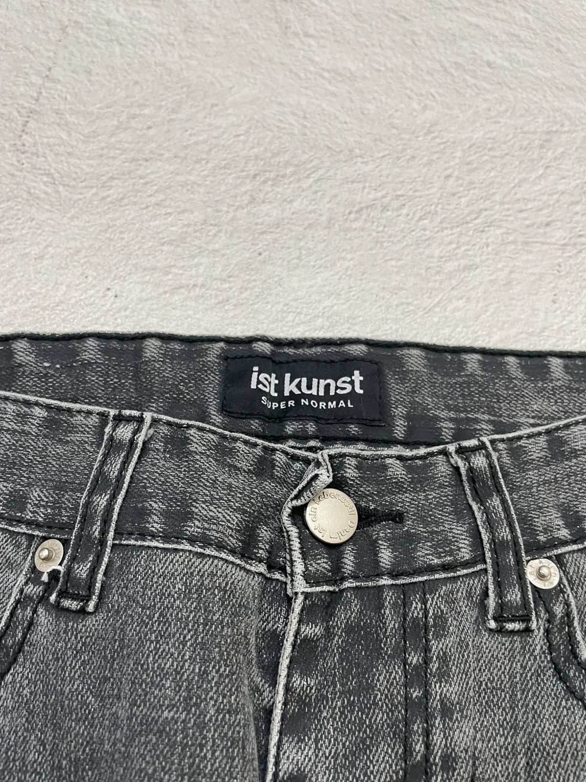 If Six Was Nine 2000s Washed Dark Grey Denim Y2K Size US 32 / EU 48 - 4 Thumbnail