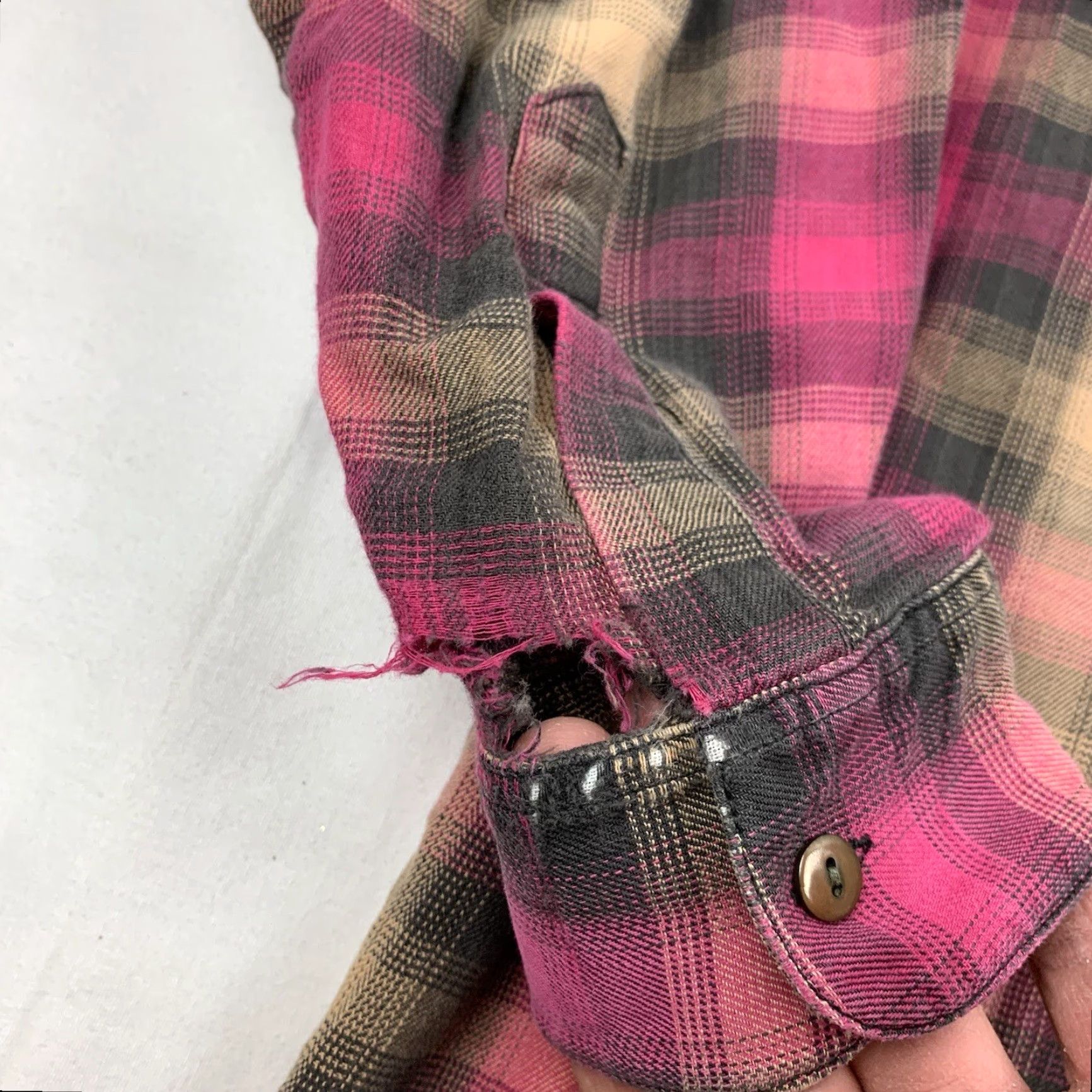 Vintage VINTAGE Chic Shirt Women L Pink Plaid Lightweight 90s Y2K Button-Up/Flannel Size L / US 10 / IT 46 - 6 Thumbnail