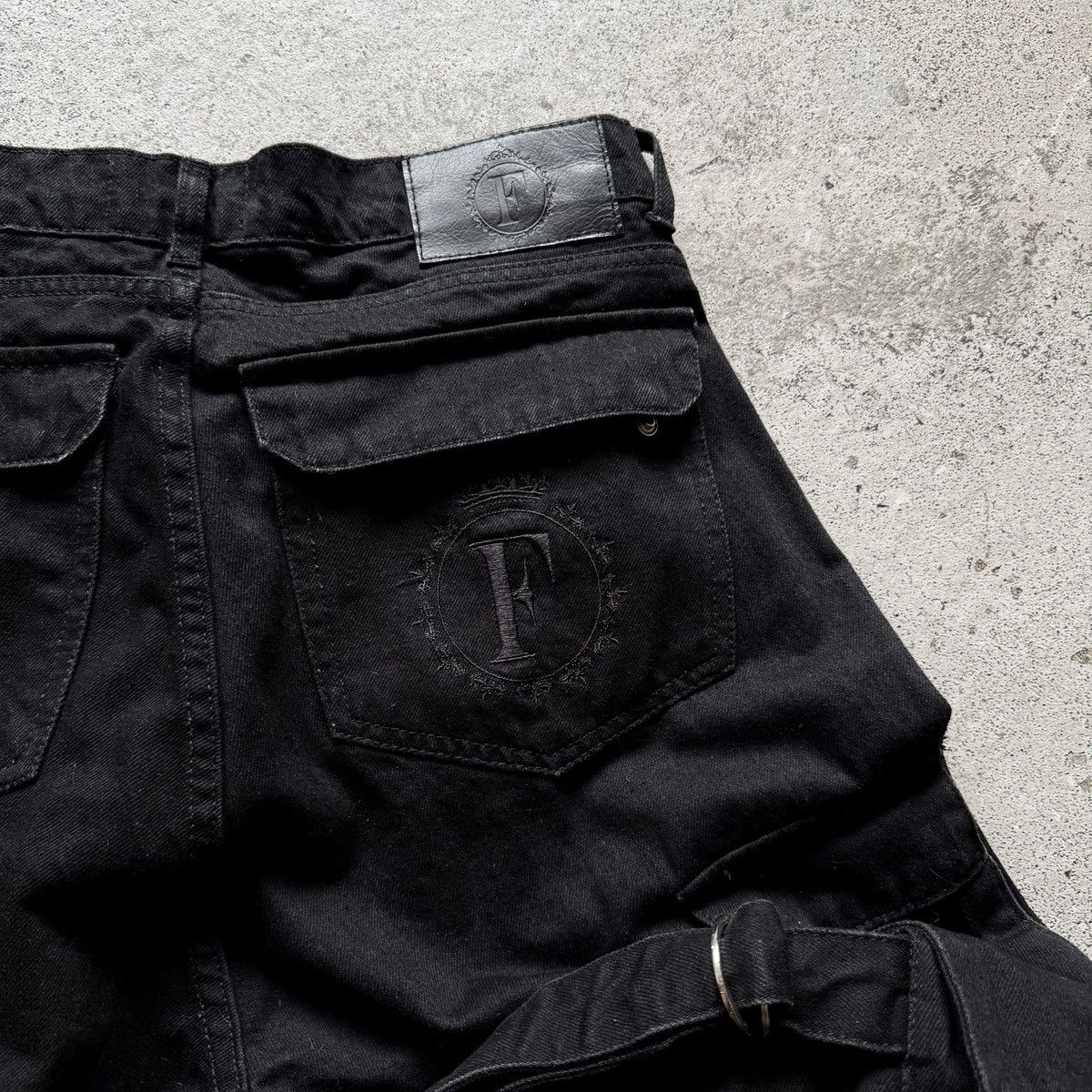 Other Finelli Mens Black Multi-Pocket Strap Utility Jeans RRP $160 Size US 30 / EU 46 - 11 Thumbnail