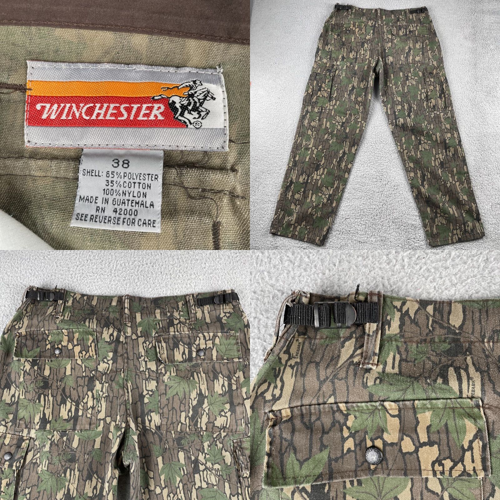Vintage Winchester Camouflage Cargo Pants Trebark Mens 38 Brown Green EUC Cargo Pants Camouflage Trebark Pattern Size US 38 / EU 54 - 8 Thumbnail