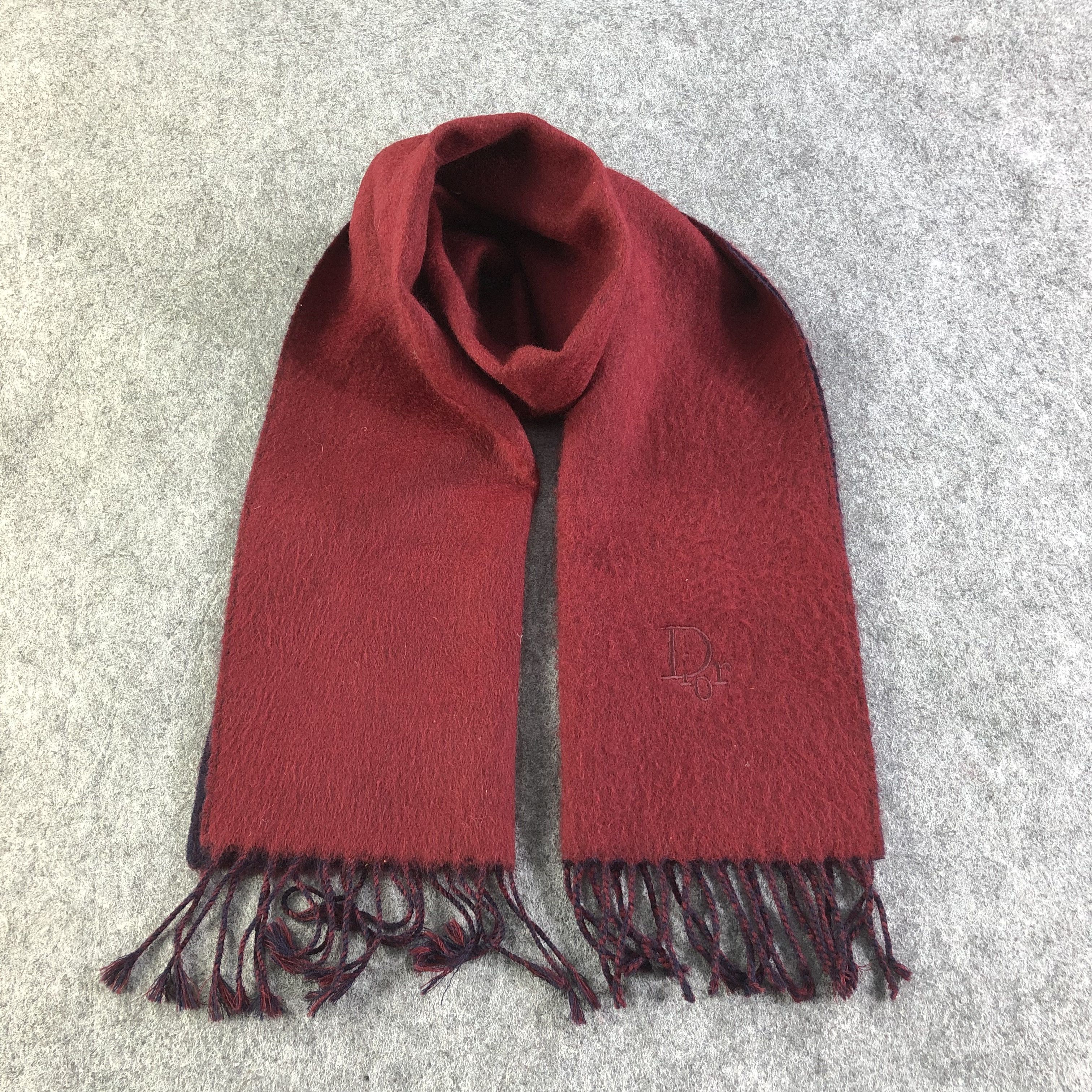 Christian Dior Monsieur Christian Dior Plain Cashmere Scarf Muffler V1604 Size ONE SIZE - 1 Thumbnail