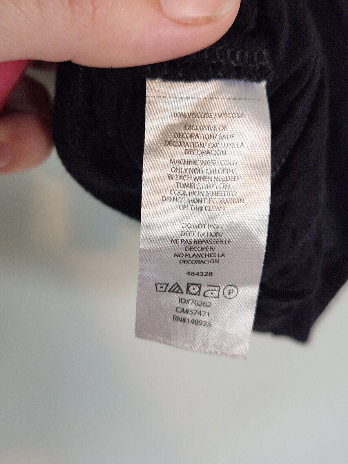 Designer Ann Taylor LOFT shirt Medium Black V Neck Open Back Classy Size M / US 6-8 / IT 42-44 - 3 Thumbnail