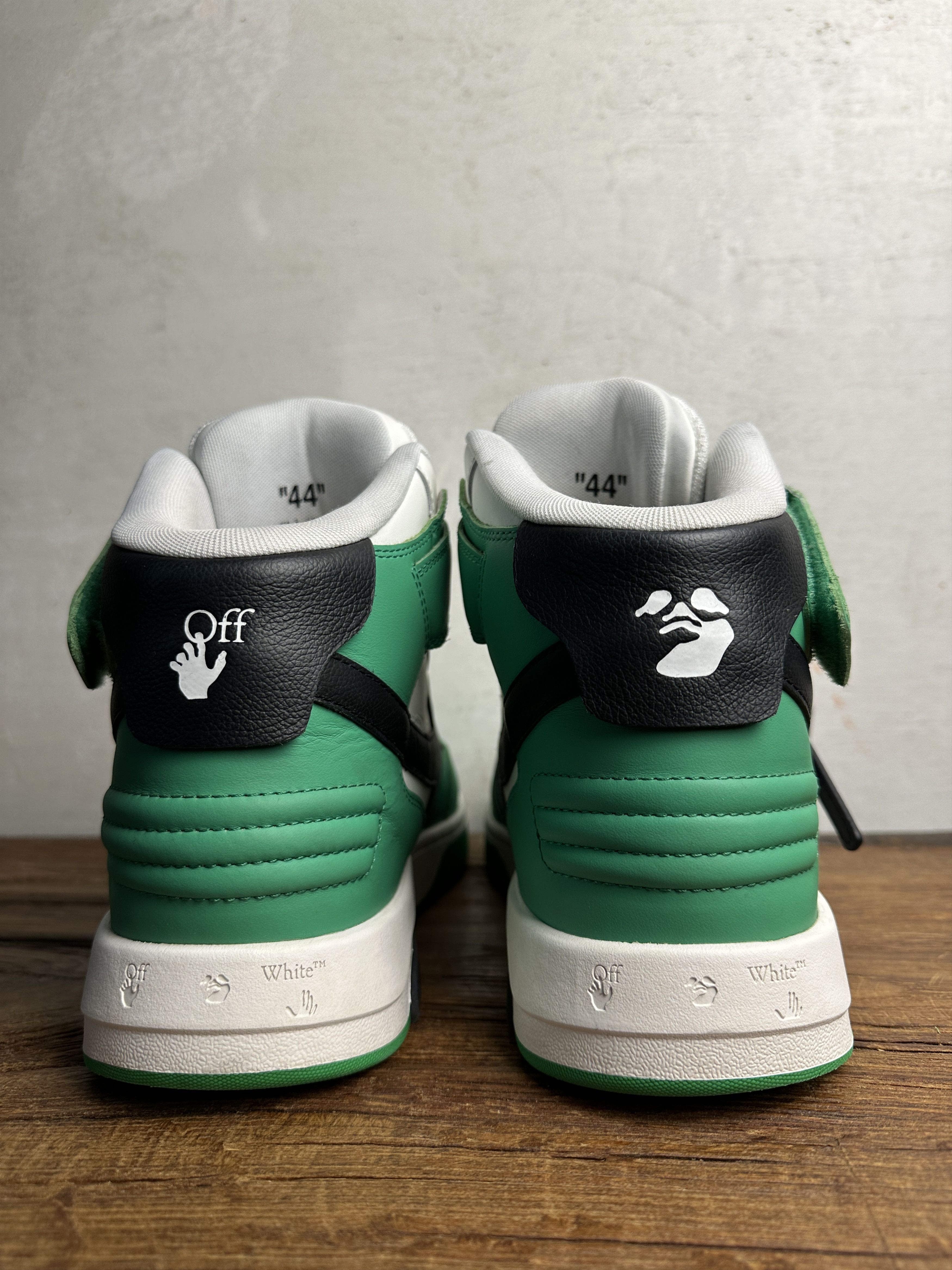 Off-White OFF-WHITE OUT OF OFFICE MID TOP LEA in green Size US 11 / EU 44 - 7 Thumbnail