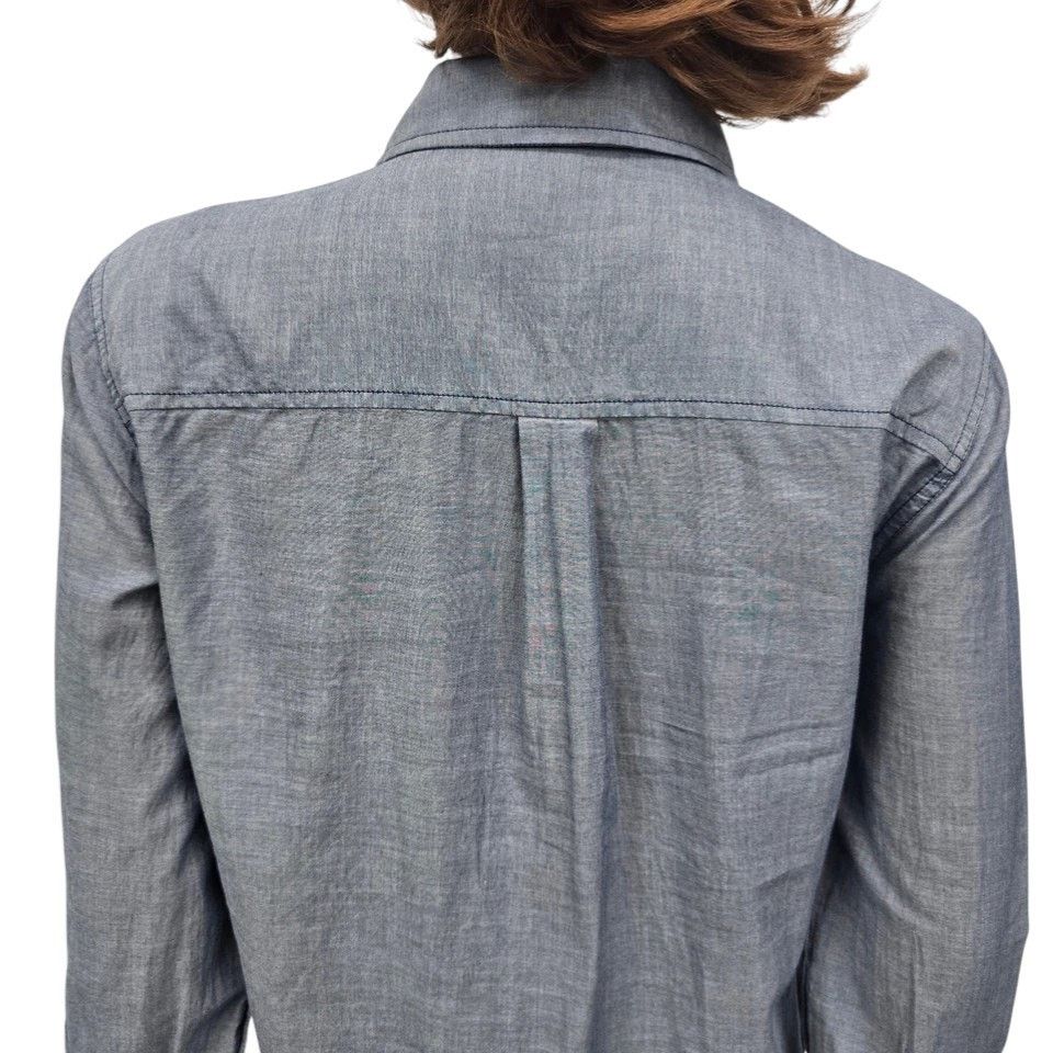 J.Crew J. Crew Chambray Popover Tunic Shirt M Long Sleeve Roll tab Size M / US 6-8 / IT 42-44 - 10 Thumbnail