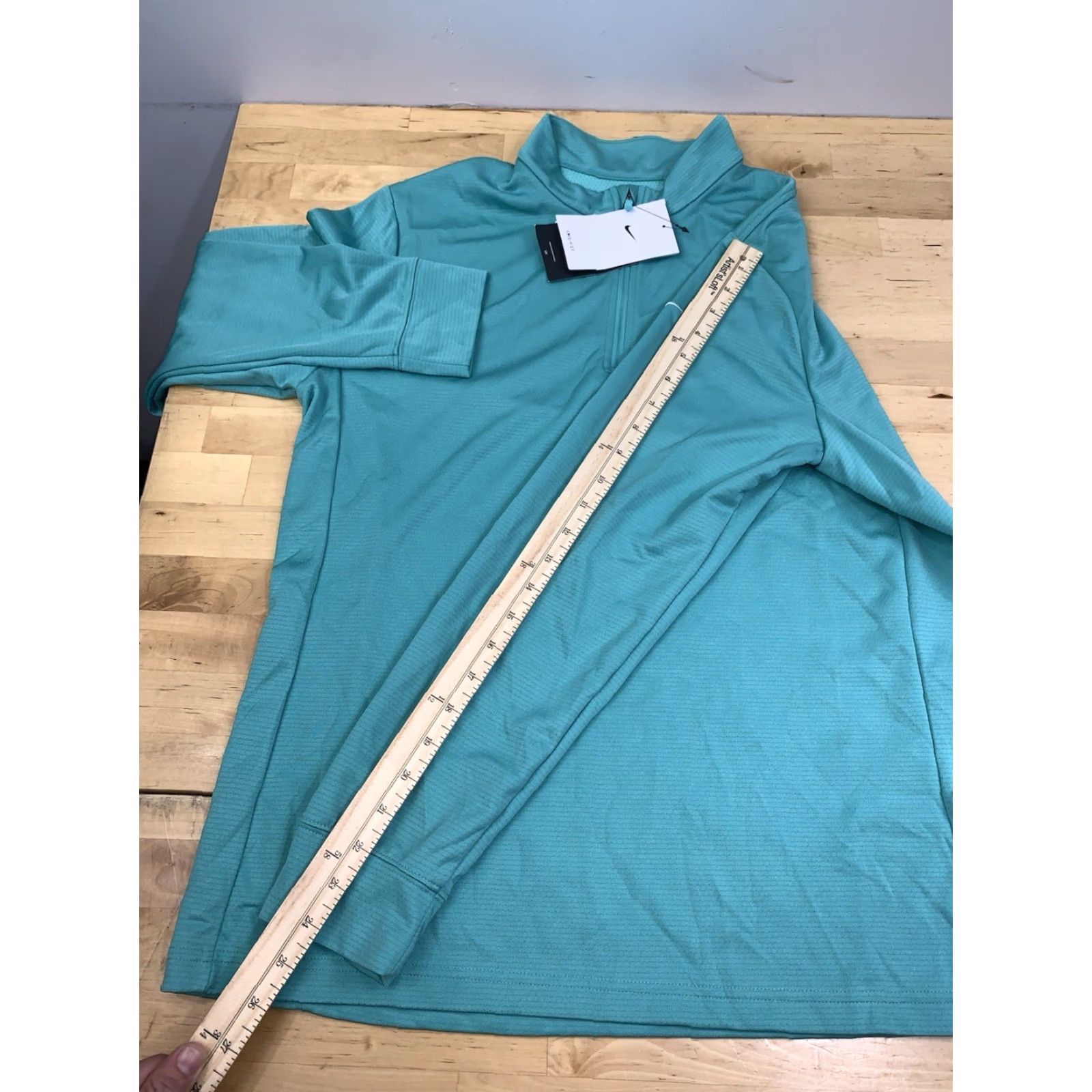 Nike Nike Sweatshirt Womens XL Green 1/4 Zip Pullover Mock Neck Dri-FIT Golf Activewear Stretch Size XL / US 12-14 / IT 48-50 - 7 Thumbnail