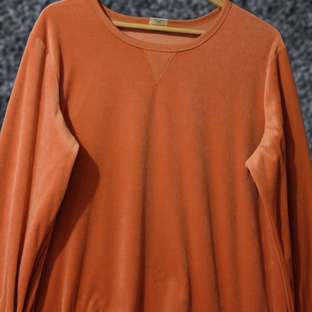 Blair VINTAGE Blair Orange Velour Sweatshirt w/Side Slits Pullover Women's XL Shirt Womens XL Orange Velour Blair Sweatshirt with Side Slits Tunic 90s/90s? Size XL / US 12-14 / IT 48-50 - 1 Thumbnail