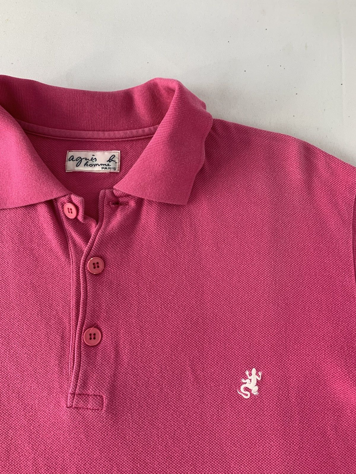 agnes b. Agnes B Homme Paris Plain Polo Tee Small Embroidery Logo Size US L / EU 52-54 / 3 - 4 Thumbnail