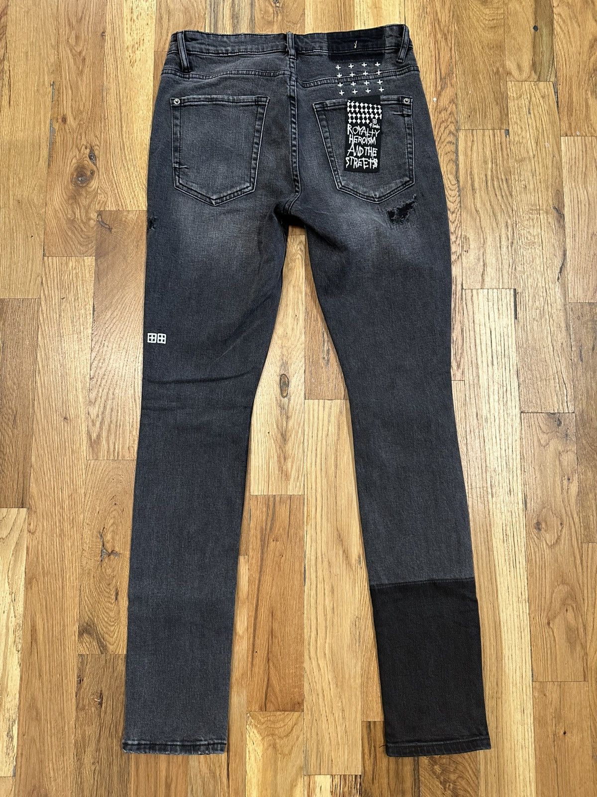 Ksubi Ksubi Black Gray Patched Denim Jeans Size 32 Size US 32 / EU 48 - 2 Thumbnail