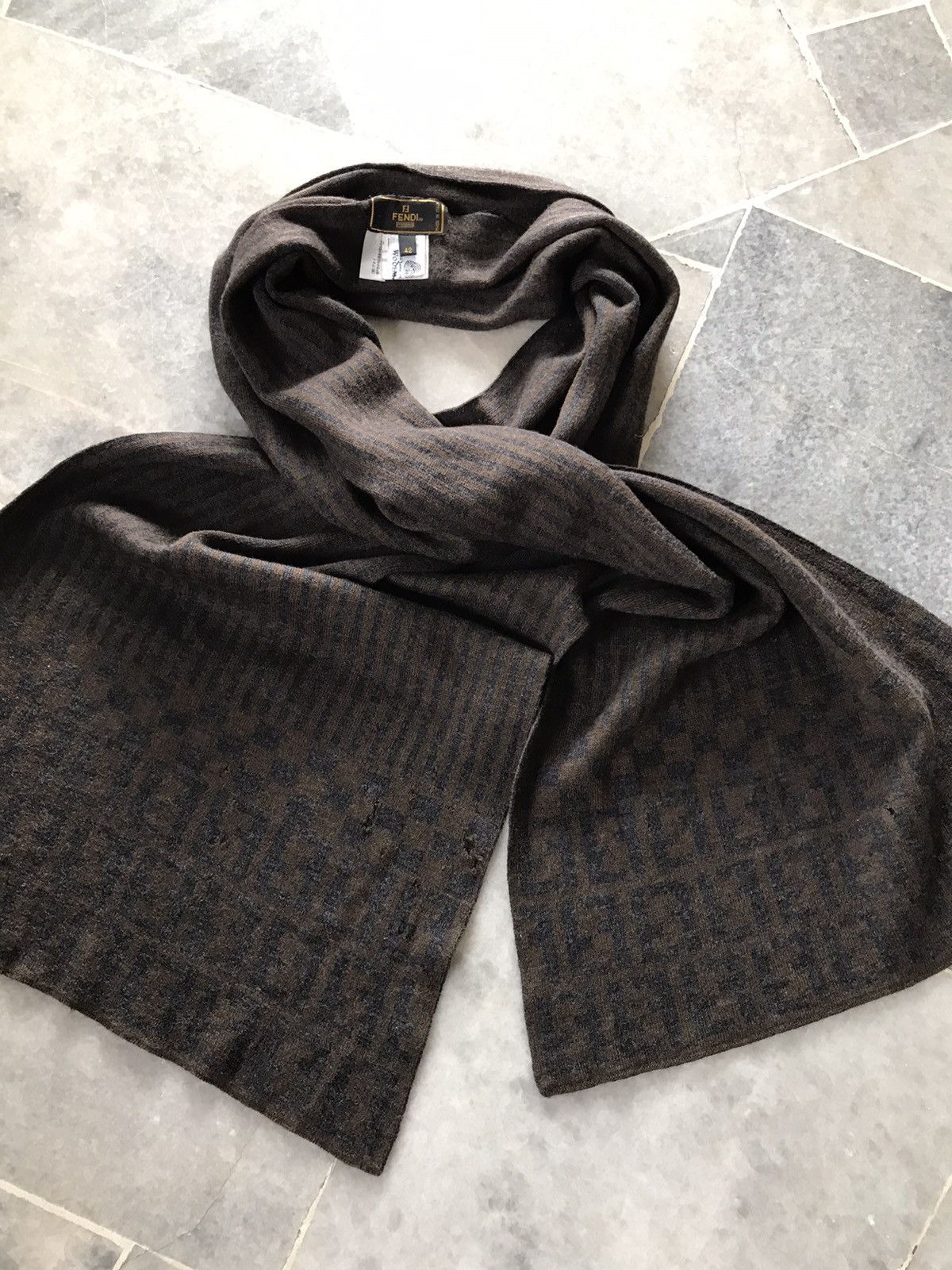 Fendi × Vintage Fendi Wool Muffler Scarf Size 42 Size ONE SIZE - 3 Thumbnail