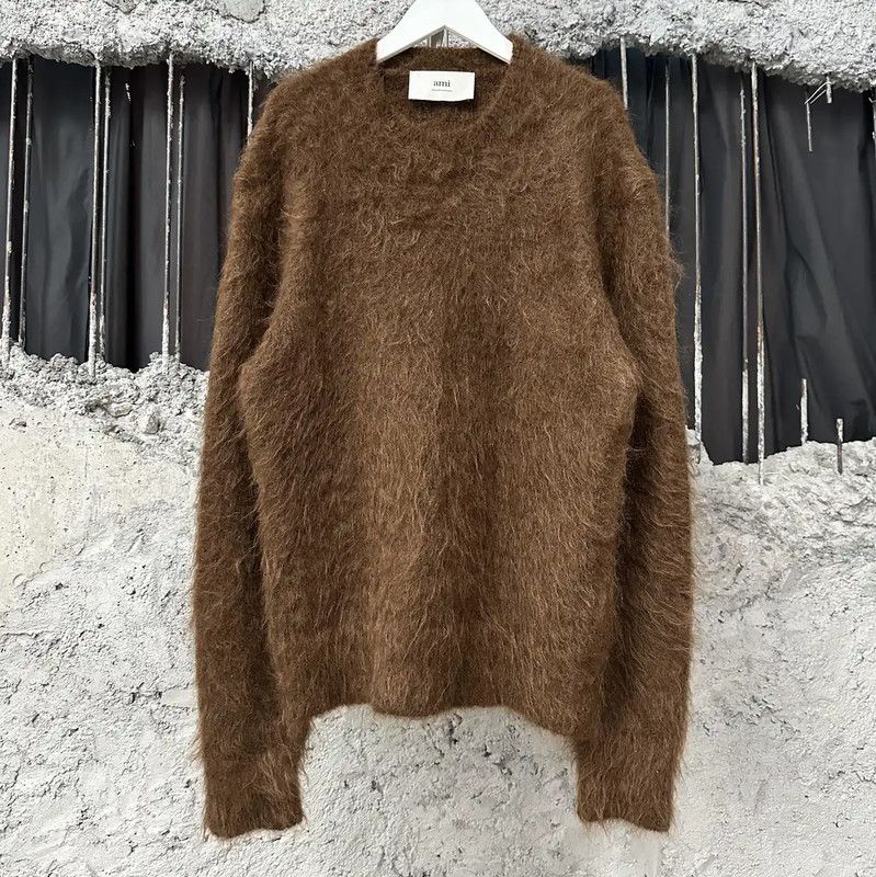 AMI AMI Brown Long Sleeve Pullover Sweater 0089 Size L / US 10 / IT 46 - 1 Thumbnail