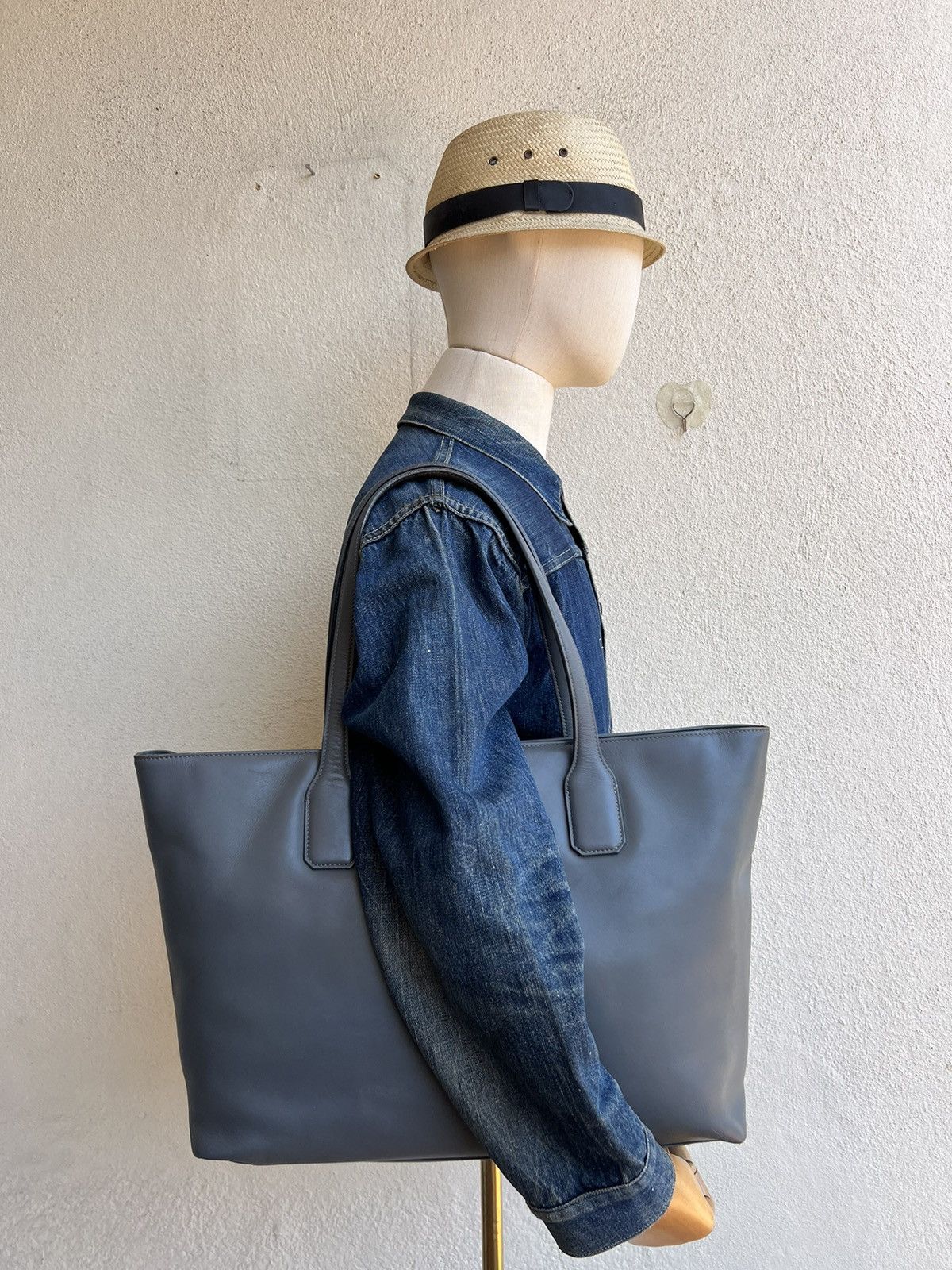 Japanese Brand × Leather THE PITH Japan Distress Muddy Patina Leather Tote Bag Size ONE SIZE - 1 Thumbnail