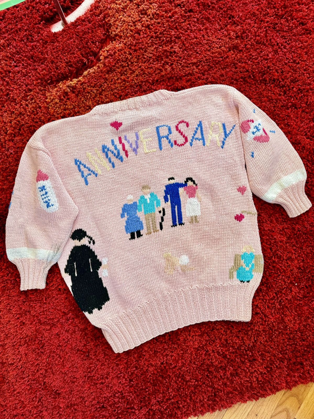 Designer × Vintage Vintage Berek Wedding Anniversary Hand Knitted Sweater Size US S / EU 44-46 / 1 - 1 Thumbnail