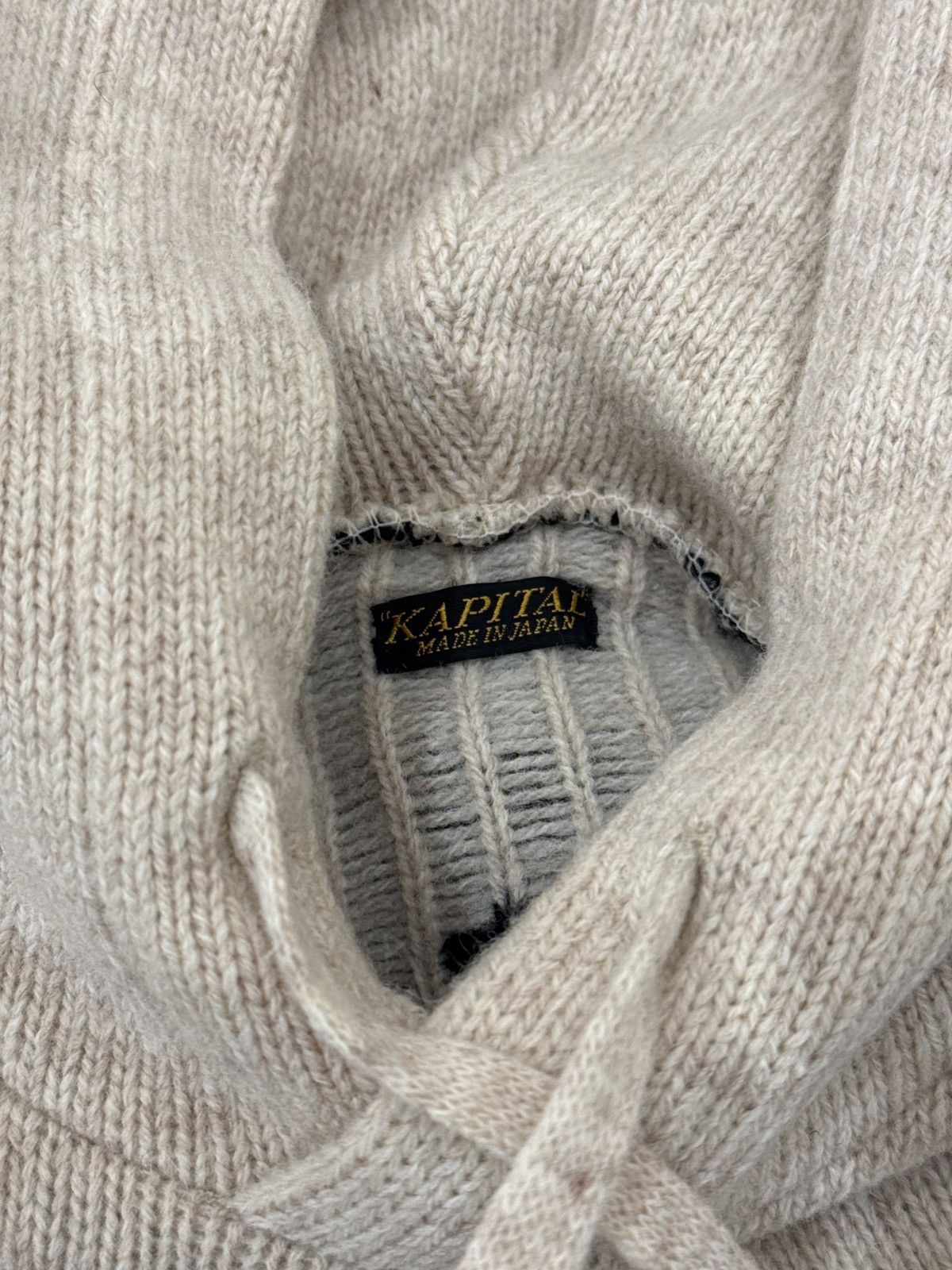 Japanese Brand × Kapital × Kapital Kountry Kapital 5G Wool BONE Hood Sweater Size US L / EU 52-54 / 3 - 7 Thumbnail