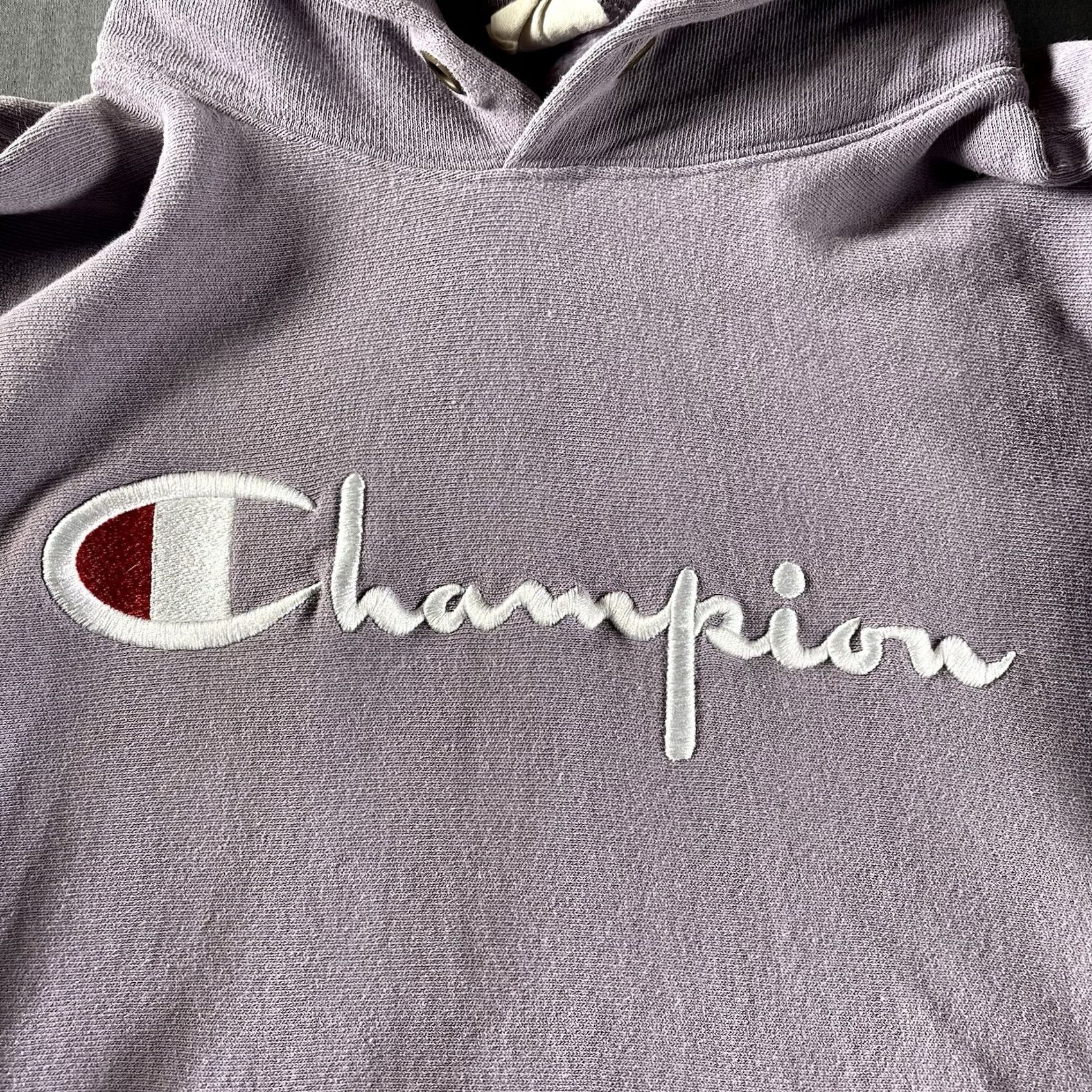 Champion Champion Reverse Weave Hoodie Mens Medium Purple Spellout Embroidered Logo Size US M / EU 48-50 / 2 - 2 Thumbnail