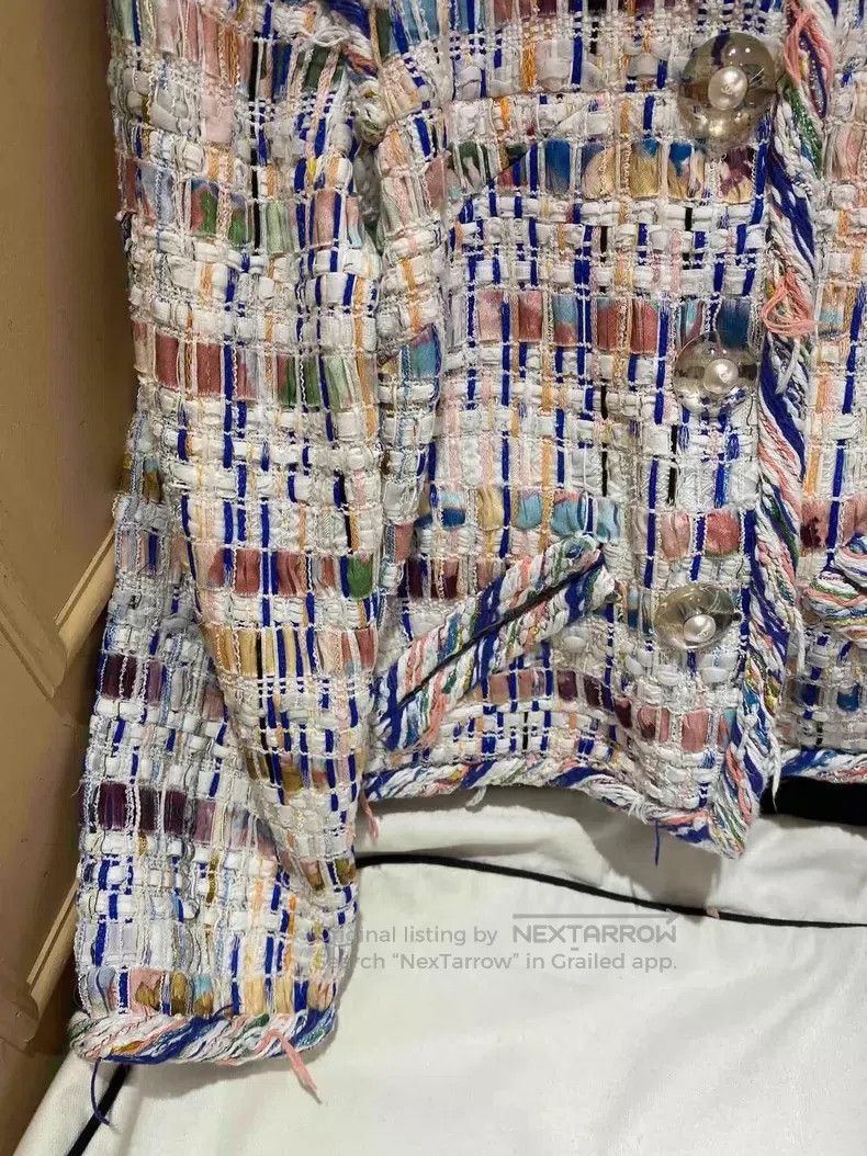 Chanel Chanel 18p waterfall mosaic tweed acrylic buckle jacket Size XS / US 0-2 / IT 36-38 - 8 Thumbnail