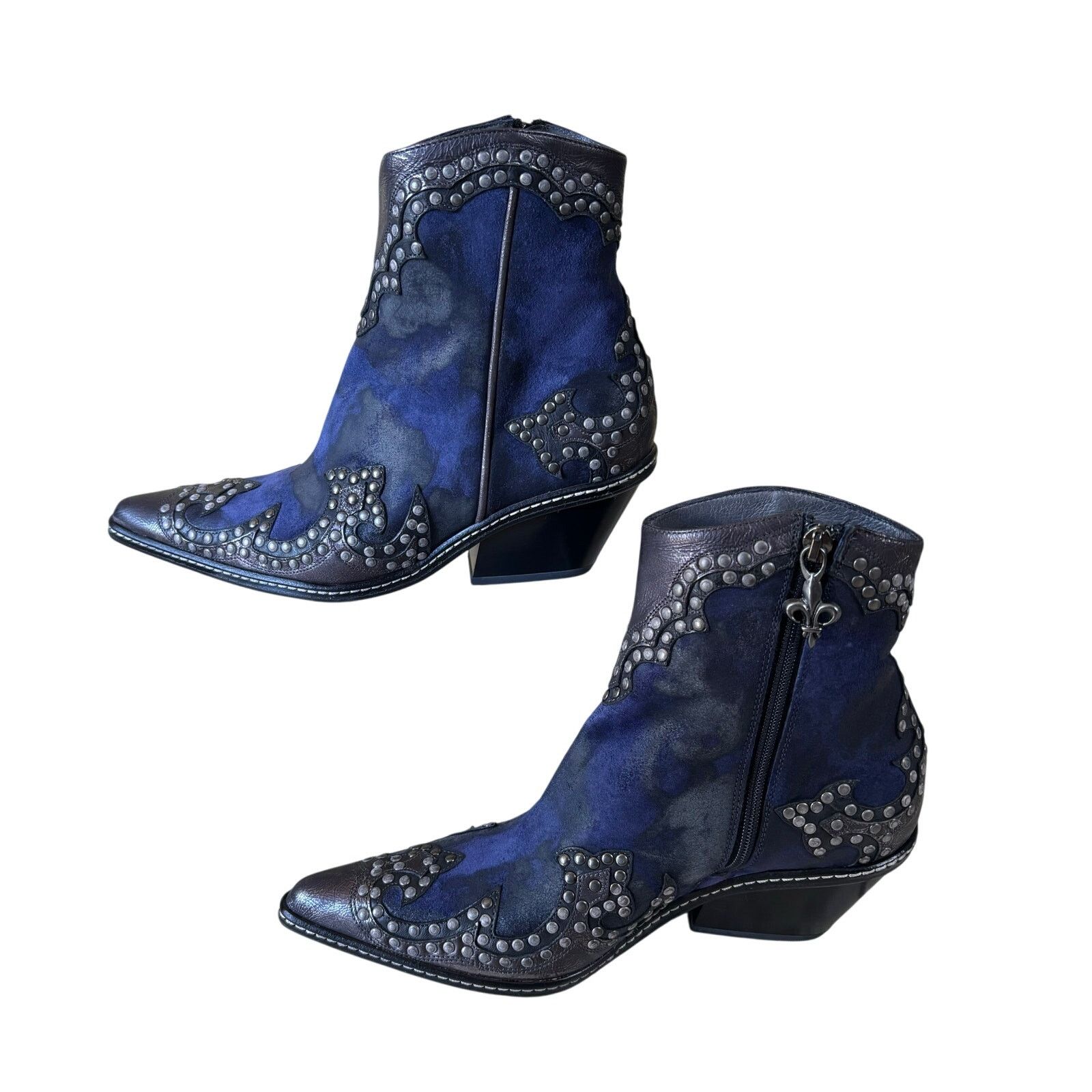 Donald Pliner Donald Pliner Western Suede Metallic Leather Boot $625 NWT Size US 6 / IT 36 - 3 Thumbnail