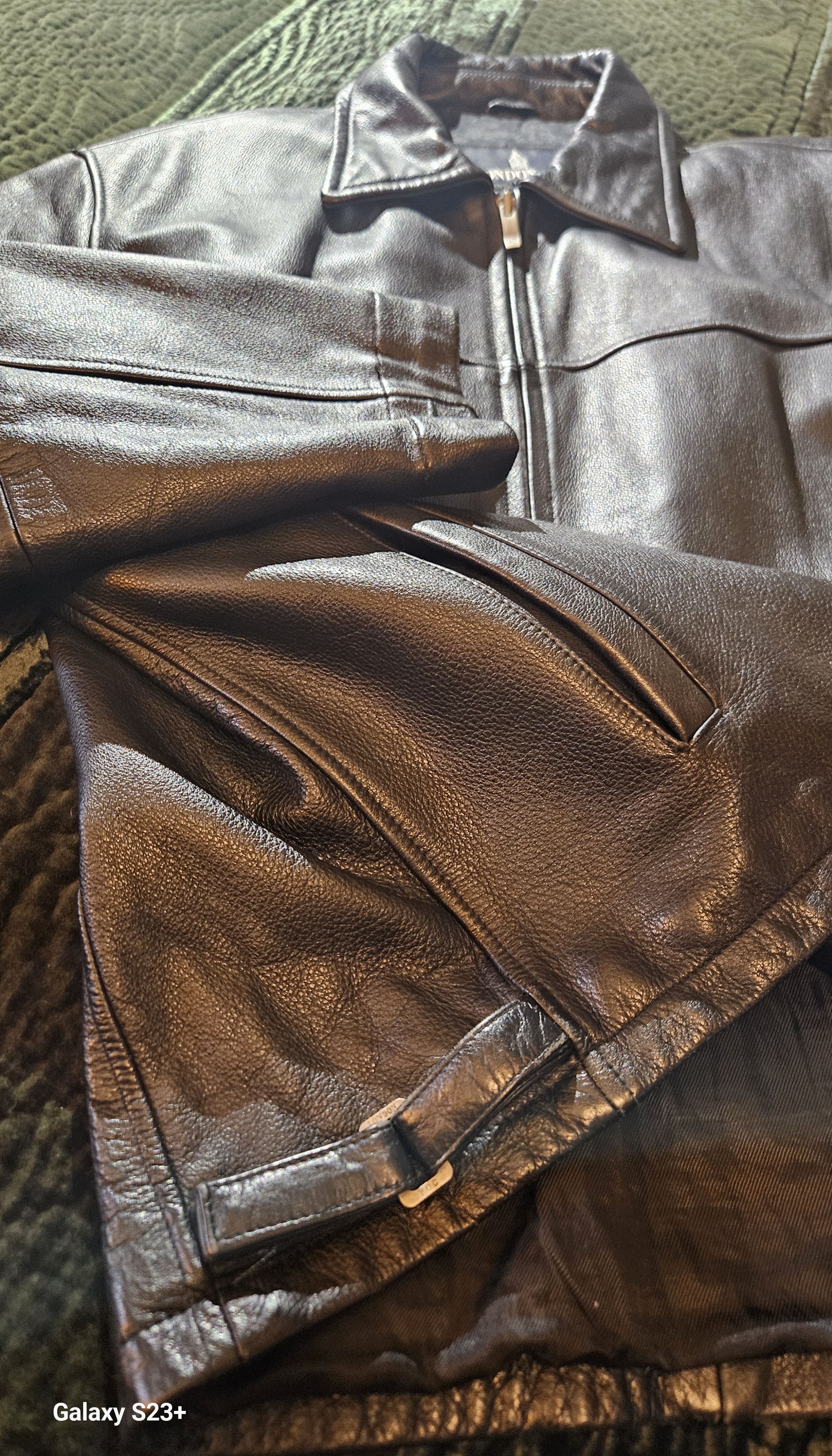 London Fog Men's Black Leather Jacket Size L. London Fog Size US L / EU 52-54 / 3 - 12 Thumbnail