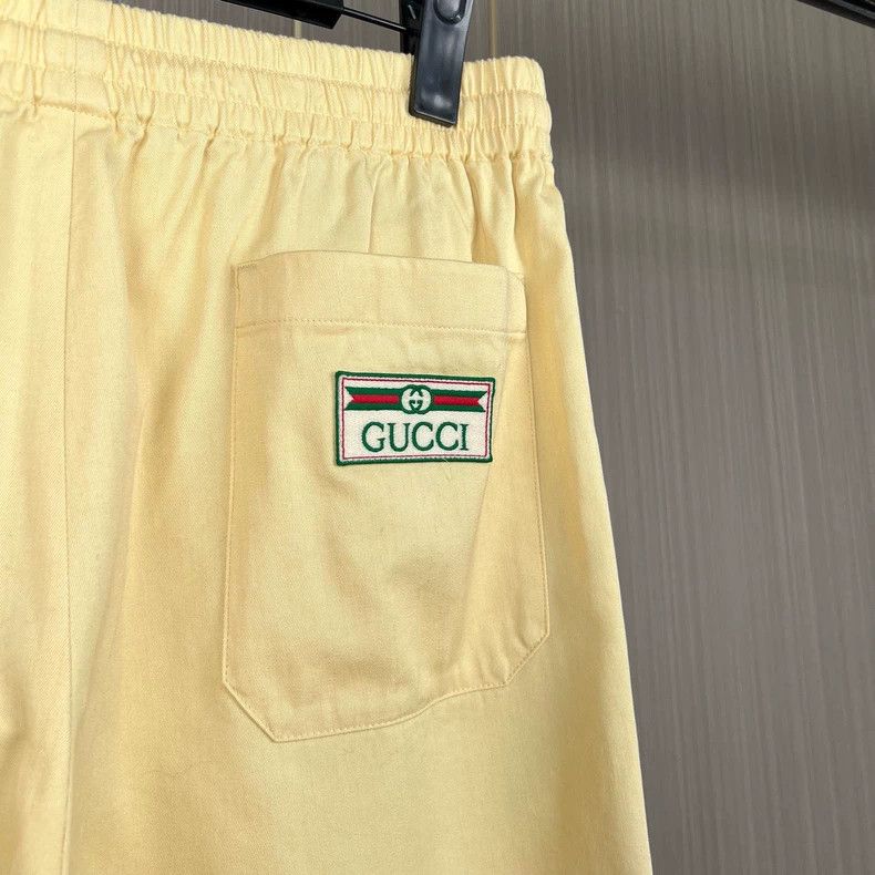 Gucci Gucci Chick yellow embroidered letter casual trousers 2504- Size US 32 / EU 48 - 5 Thumbnail