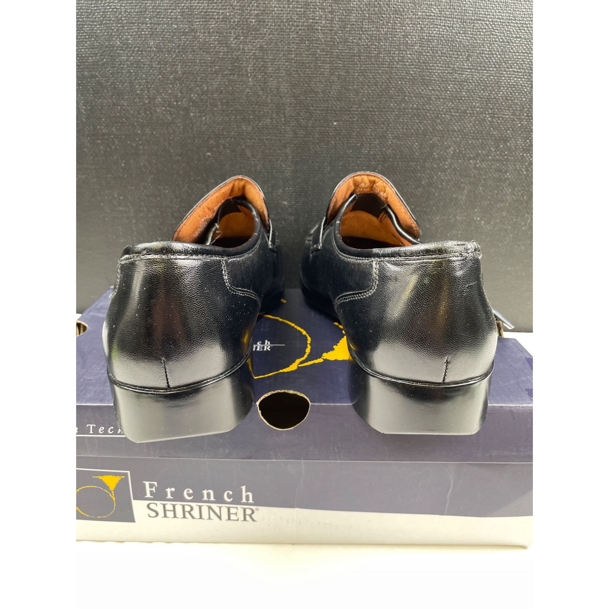 Other French Shriner Men's Black Leather Shoes/ Loafers Size 12M S Size US 12 / EU 45 - 5 Thumbnail