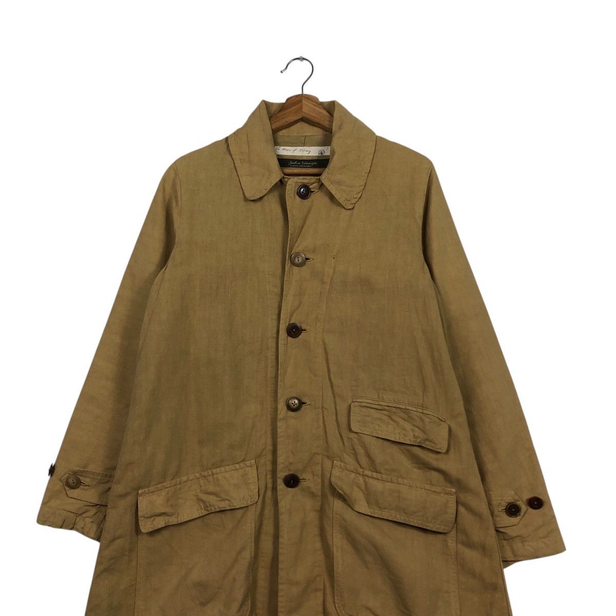 Japanese Brand Rare Jardin Botanique Japanese Artisan Linen Mac Coat Size US M / EU 48-50 / 2 - 5 Thumbnail
