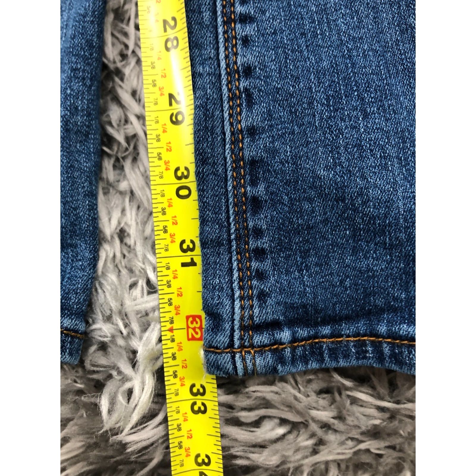 Vintage NY&Co High Rise Barely Boot Jeans Size 6 Womens Medium Wash Blue NY&Co Jeans Bootcut 5-Pocket Denim Cotton Regular Womens Size 28" / US 6 / IT 42 - 3 Thumbnail