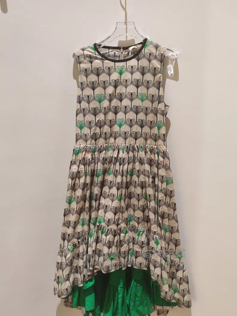 Fendi Fendi Dress, with a beige base featuring black and green f Size XS / US 0-2 / IT 36-38 - 3 Thumbnail