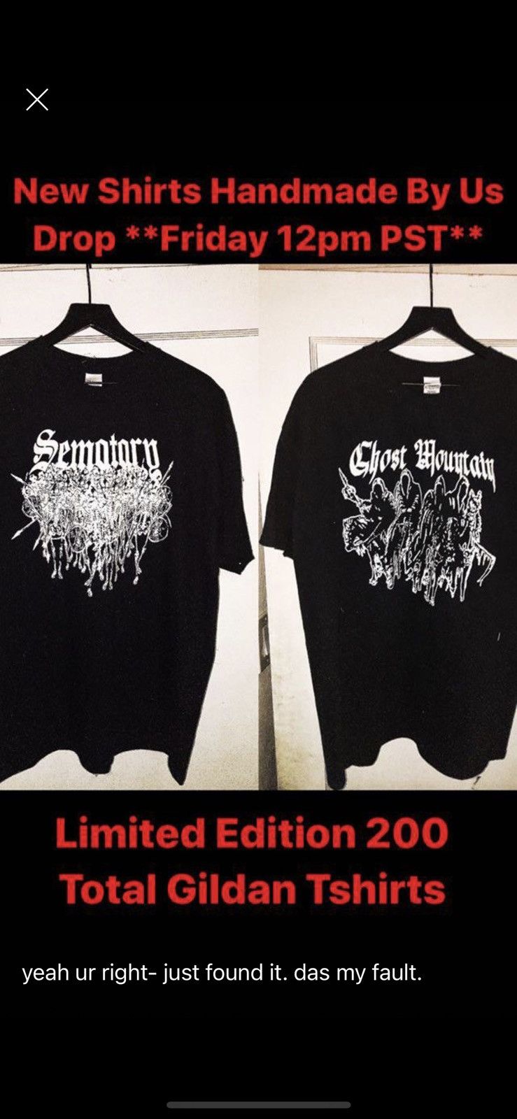 Haunted Mound Ghost Mountain og drop tshirt 2020 era Size US L / EU 52-54 / 3 - 4 Thumbnail