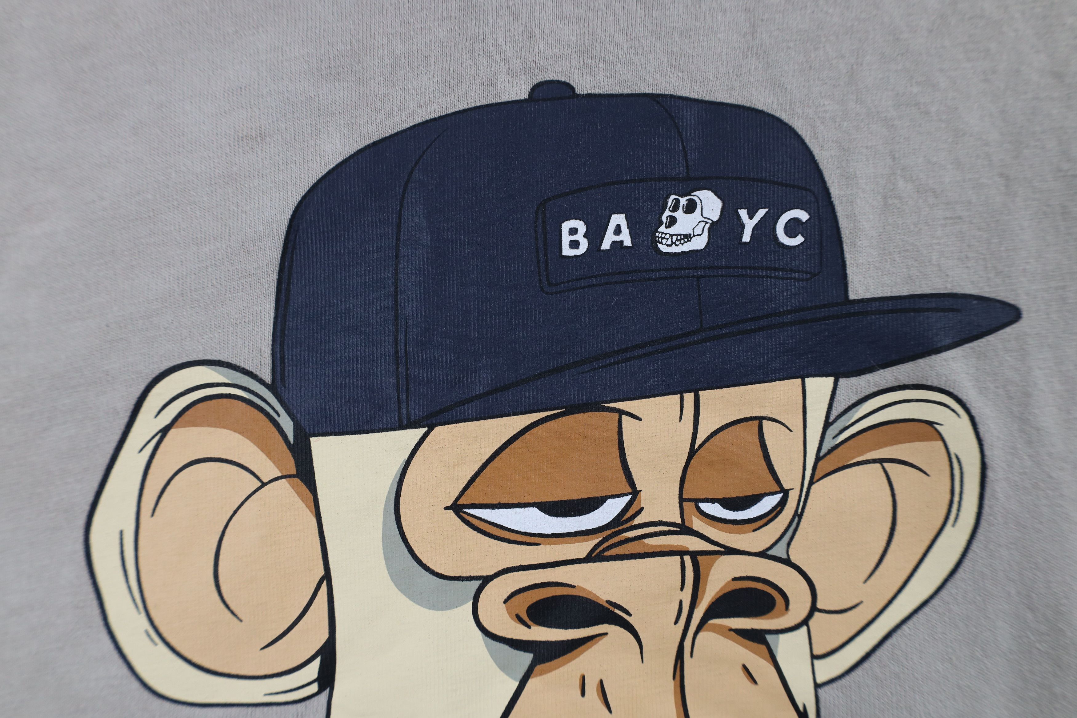 Vintage Bored Ape Yacht Club NFT Crypto US Army T-Shirt Beige Size US M / EU 48-50 / 2 - 7 Thumbnail