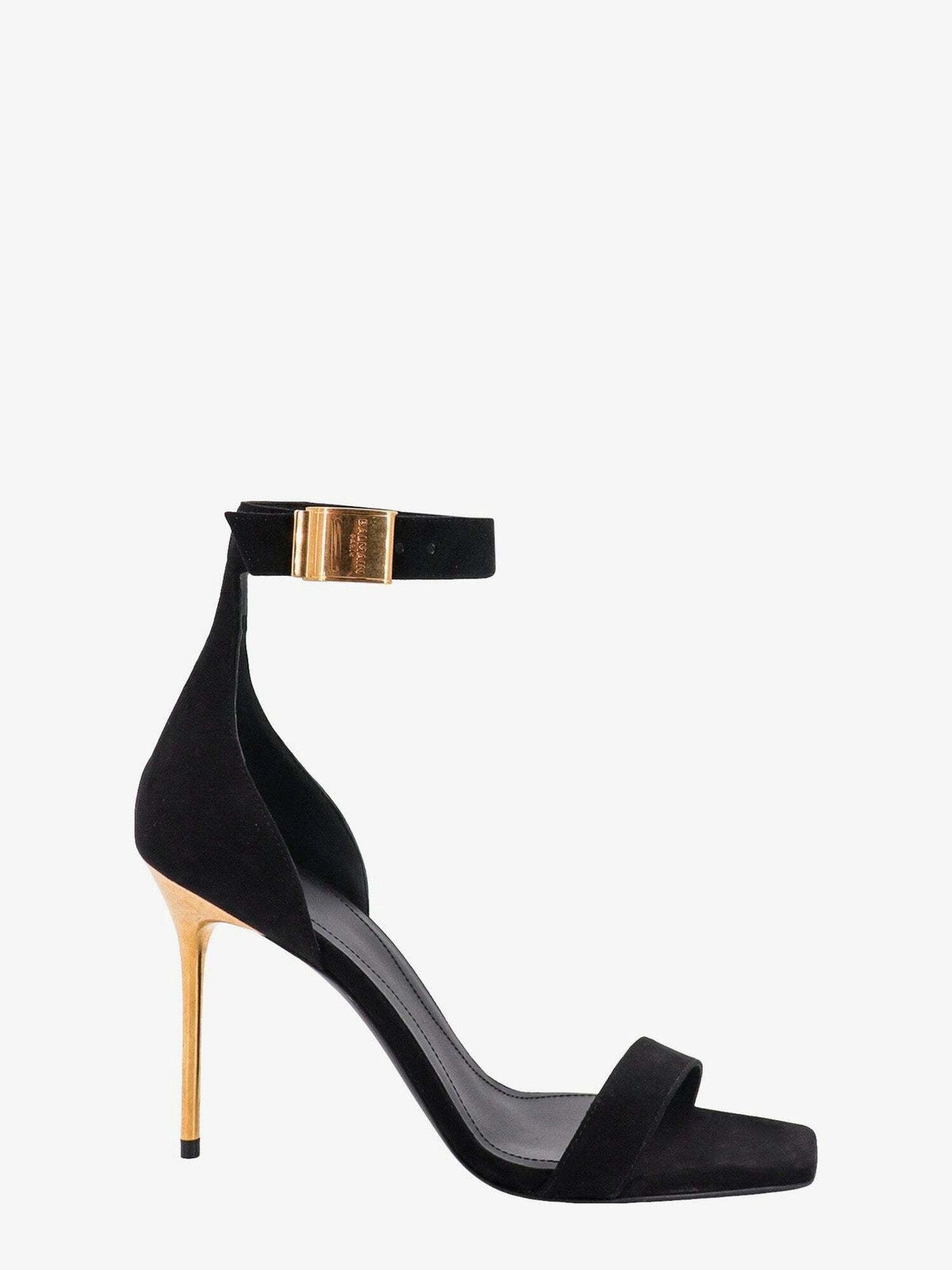 Balmain O1Y0625 Spike Heel Shoes Sandals In Black, Women's (Size 11)