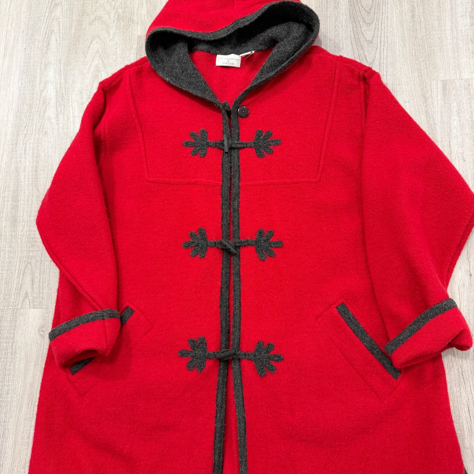 Vintage Vintage Christopher & Banks Wool Coat Women's Extra Large Size XL / US 12-14 / IT 48-50 - 2 Thumbnail
