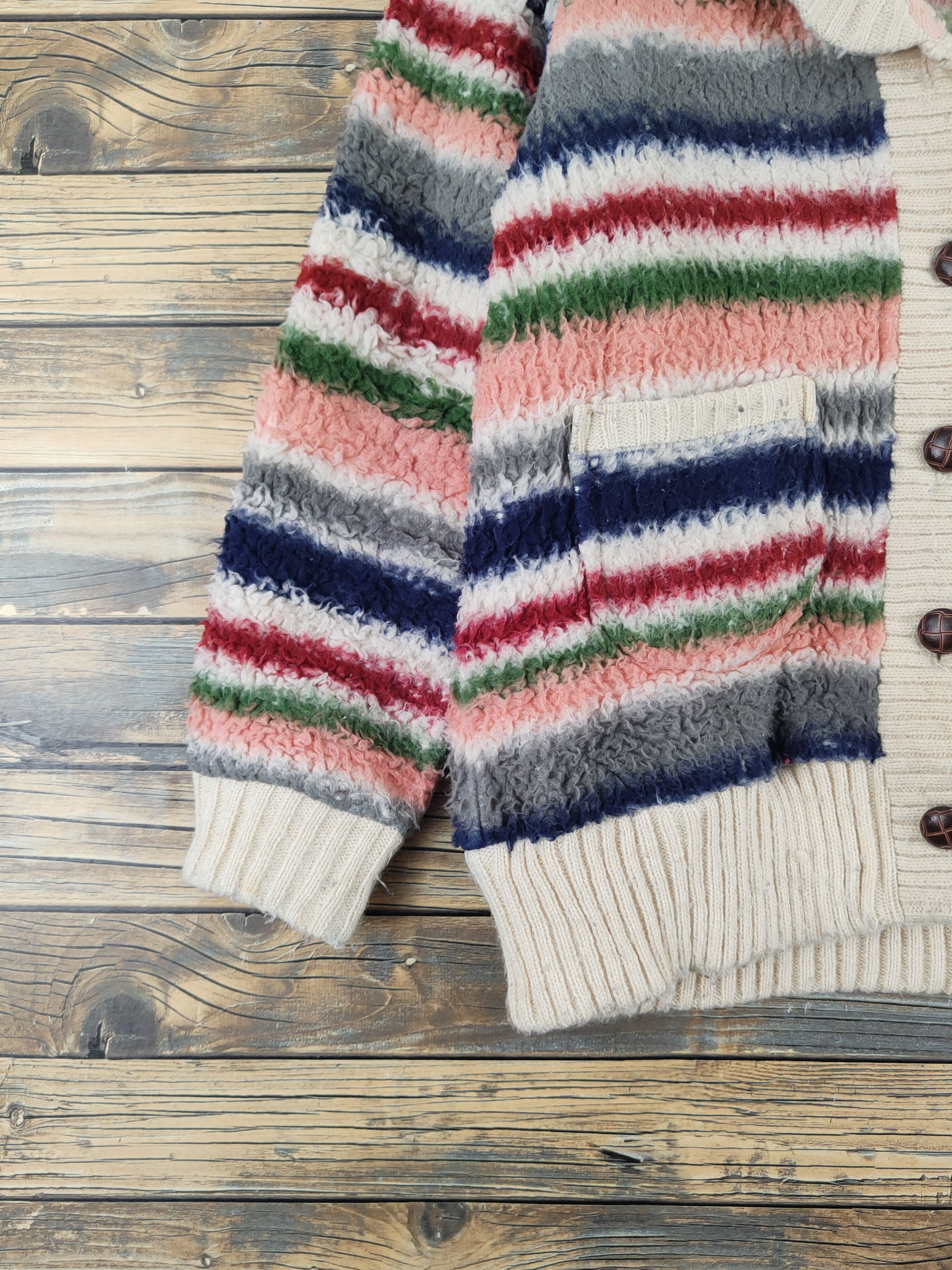 Japanese Brand Ganiel Mix Fur Faux Knitwear Sweaters #W2176 Size US S / EU 44-46 / 1 - 4 Thumbnail