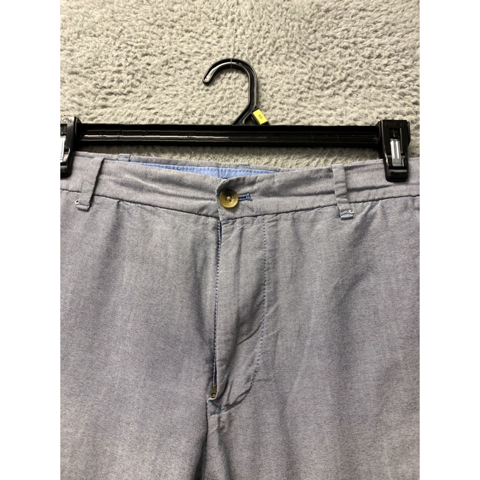 Izod VINTAGE IZOD Chino Shorts Men 34 Blue Cotton Light Bermuda Casual Men's 34 Blue Pockets American Classic 90s Size US 34 / EU 50 - 2 Thumbnail