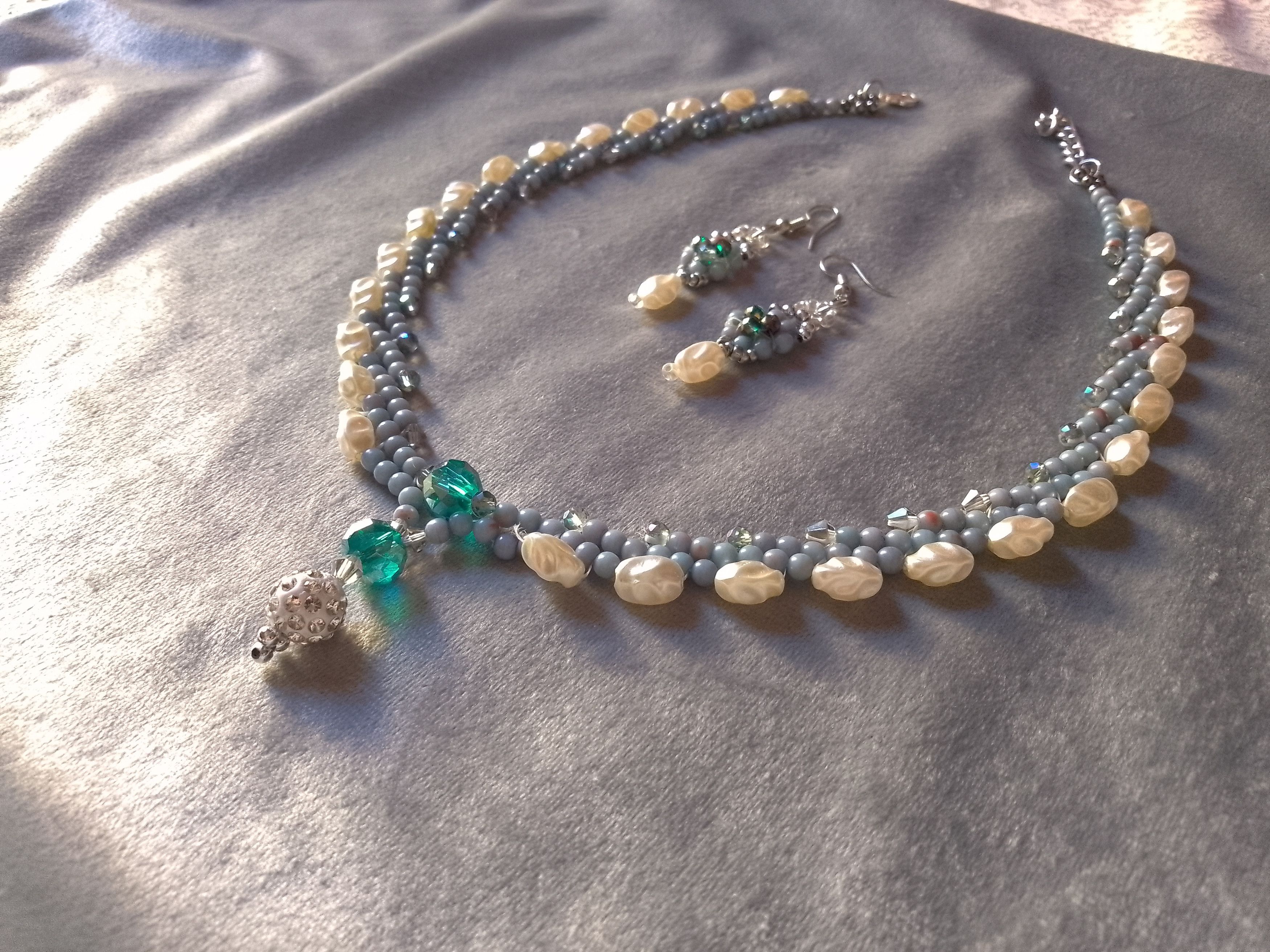 Handmade Necklace Elegant Vintage Style Earrings Pearls. Size ONE SIZE - 5 Thumbnail