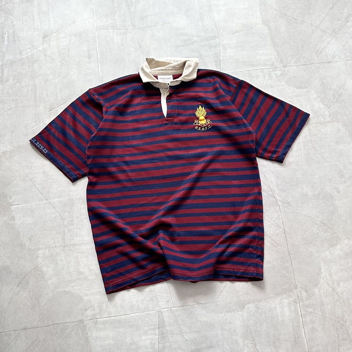 Canterbury of New Zealand 80s Vintage Royal Engineers RFC England Rugby Shirt Ubique Size US XL / EU 56 / 4 - 2 Thumbnail