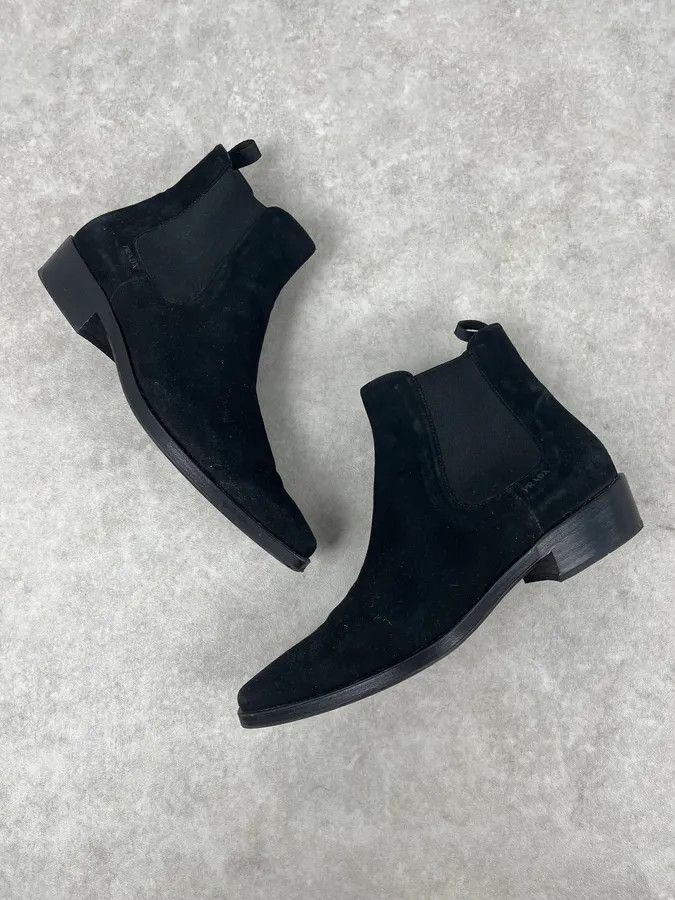 Prada 2000s Prada Suede Leather Chelsea Classy Boots Size US 9.5 / EU 42-43 - 6 Thumbnail