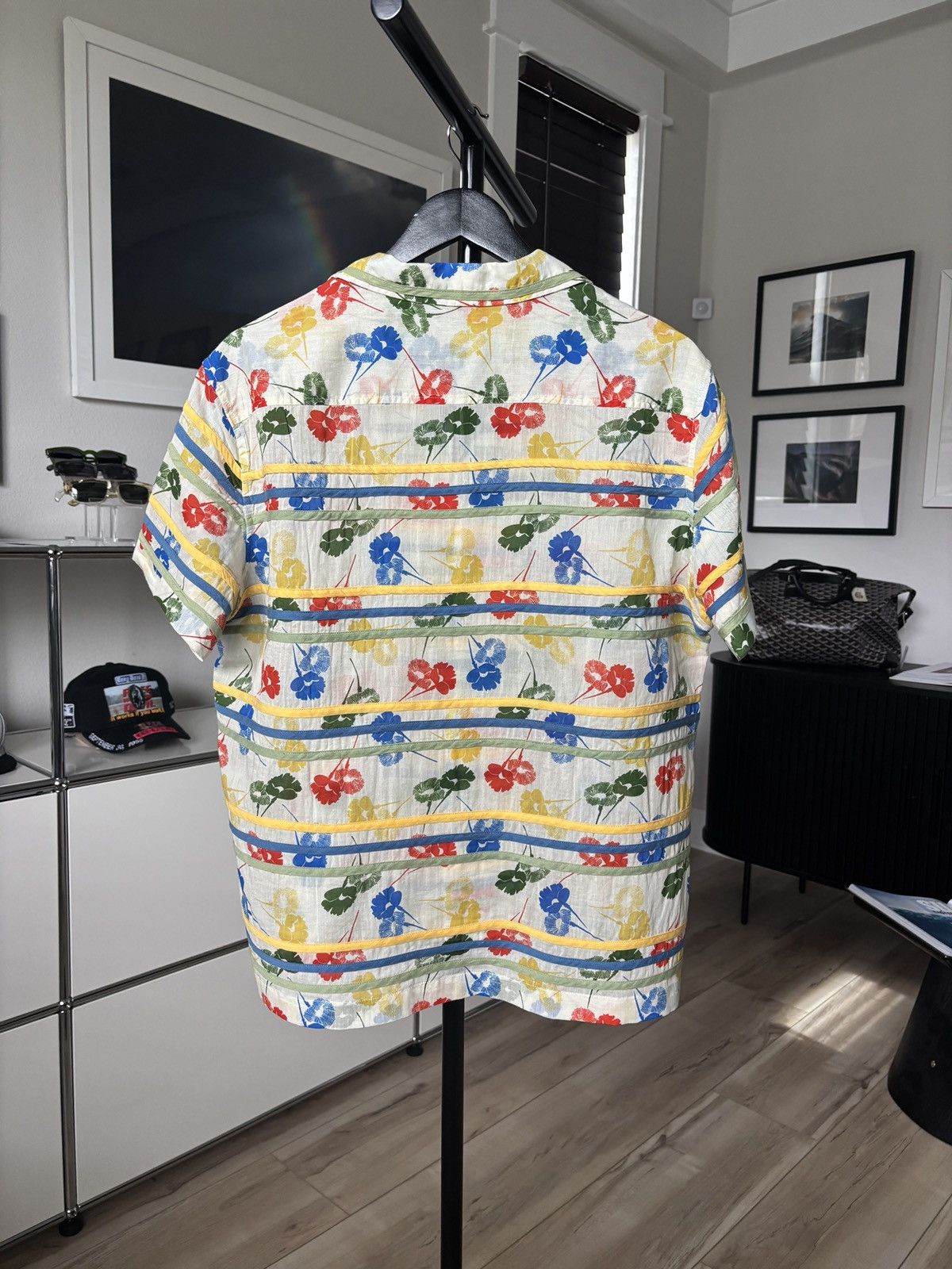 BODE FLORAL PATTERN LOGO BUTTON UP SHIRT