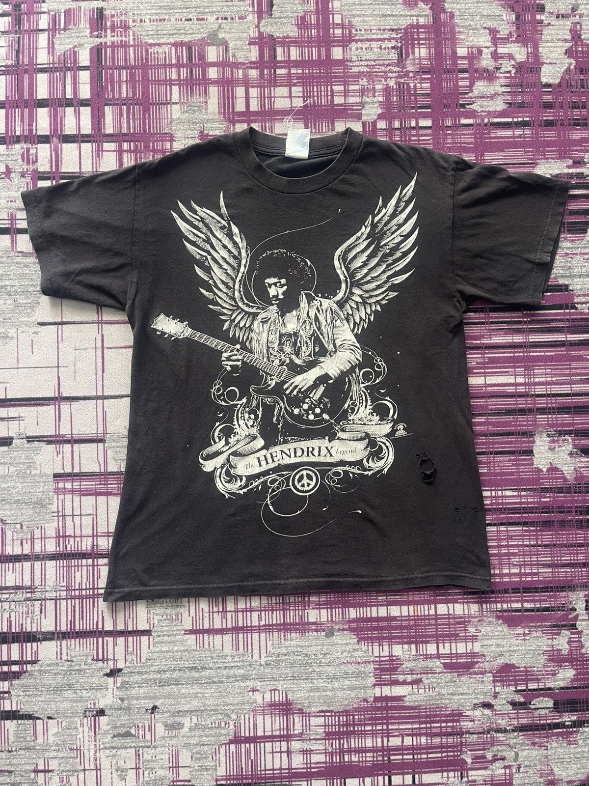 Band Tees × Jimi Hendrix × Vintage VINTAGE Y2K DISTRESSED JIMI HENDRIX LEGEND TEE VERY RARE Size US M / EU 48-50 / 2 - 1 Thumbnail