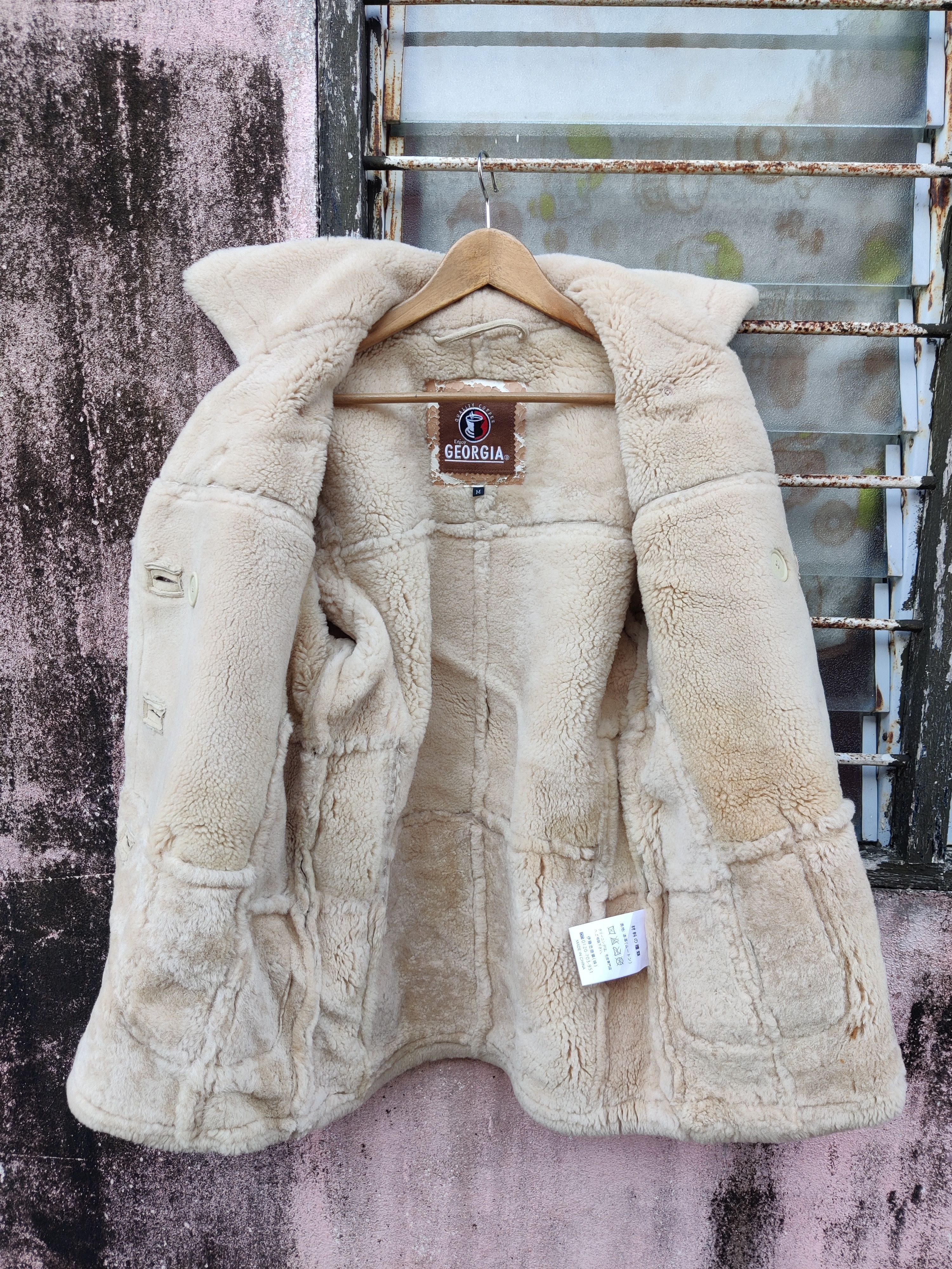 Other Vintage Georgia Shearling Sherpa Faux Fur Leather Jacket Size US M / EU 48-50 / 2 - 8 Thumbnail