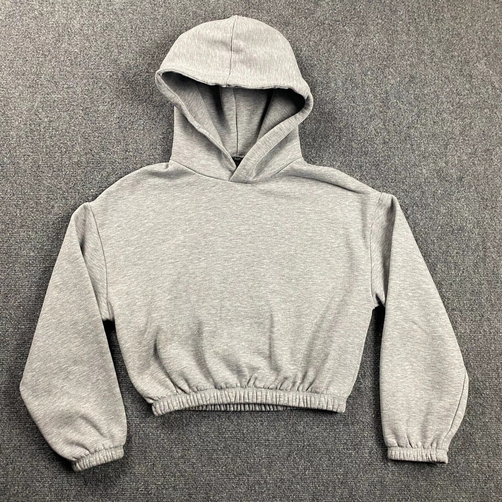 Zara Zara Hoodie Womens Medium Gray Crop Pullover Casual Adults Size M / US 6-8 / IT 42-44 - 1 Thumbnail