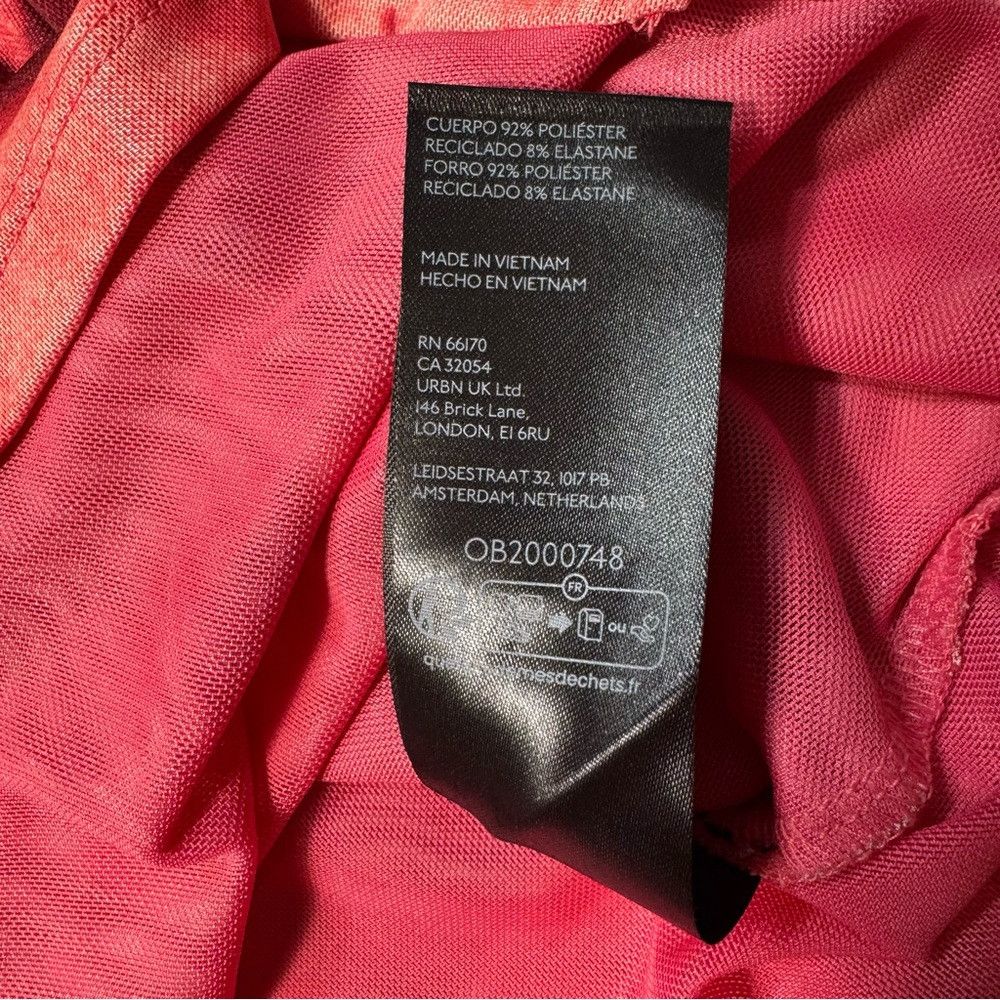 Miaou New Miaou UO Exclusive Billie Stamp Print Mini Coral Dress Size M / US 6-8 / IT 42-44 - 8 Thumbnail