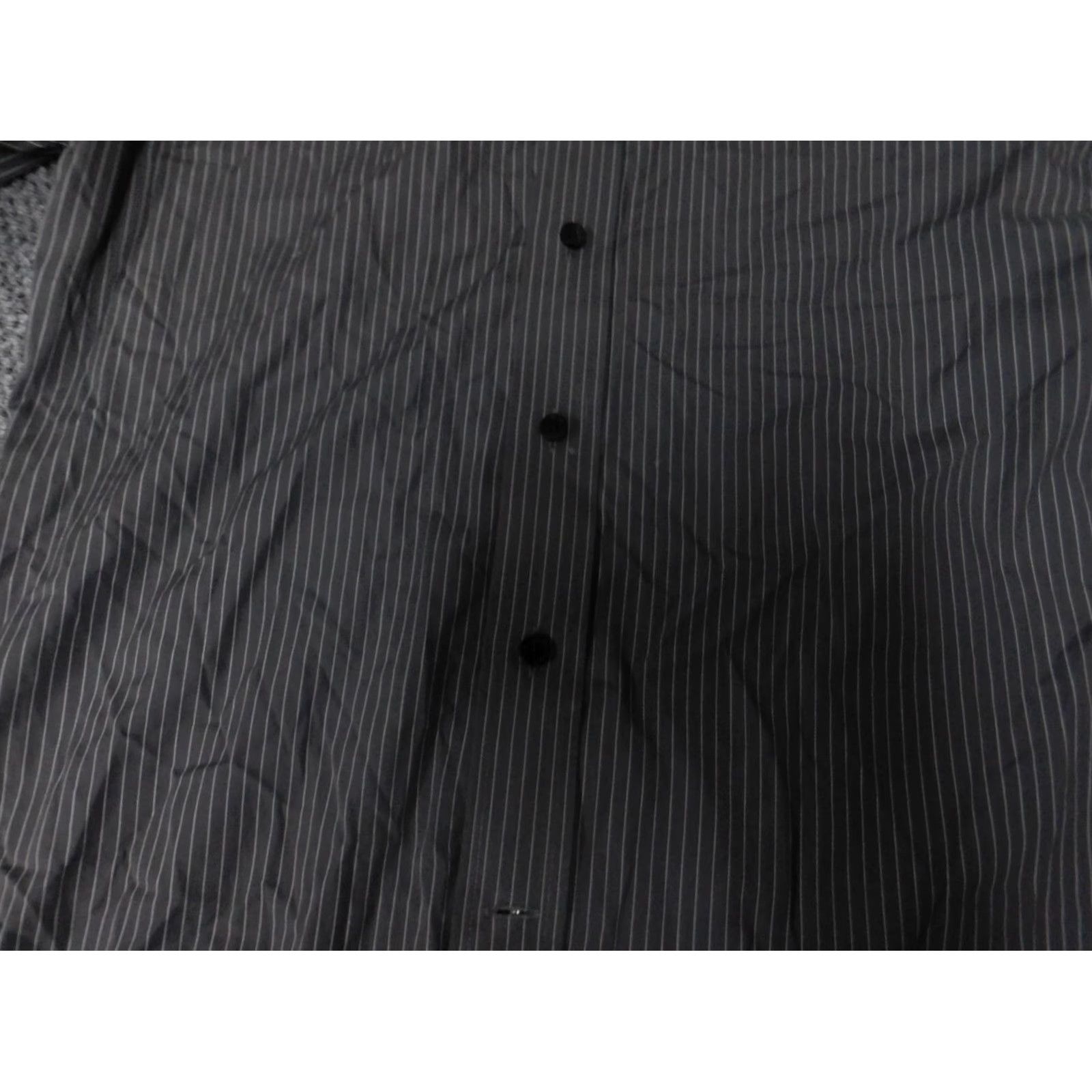 Express Express Shirt Mens 14.5 Black Design Studio Striped Button-Down Long Sleeve Collared Cotton Knit 2 Ply Vintage No Slimming Regular Button-Up Mens Size US M / EU 48-50 / 2 - 4 Thumbnail