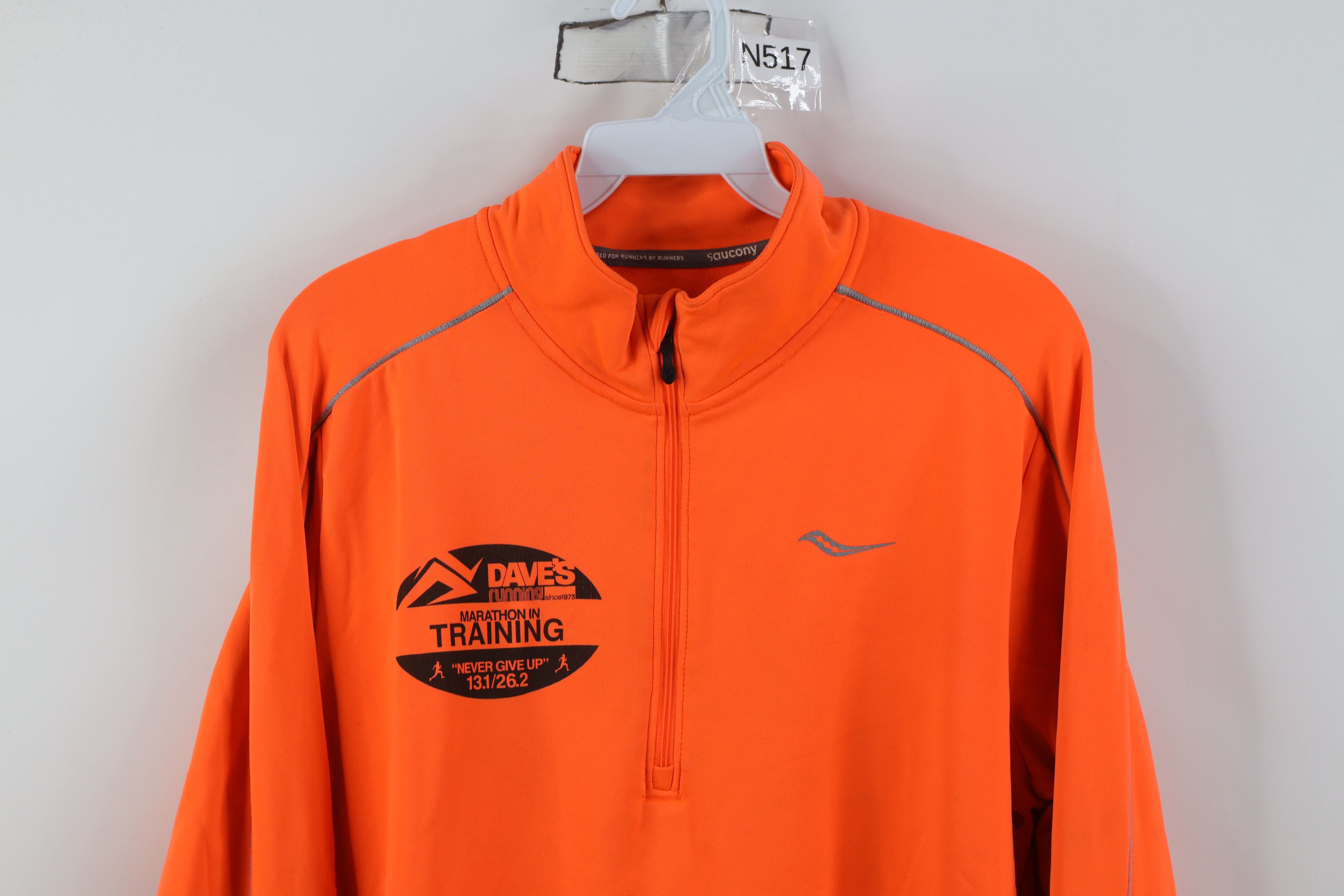 Saucony Saucony Running Marathon Half Zip 1/2 Zip Jacket Top Blaze Size US L / EU 52-54 / 3 - 2 Thumbnail