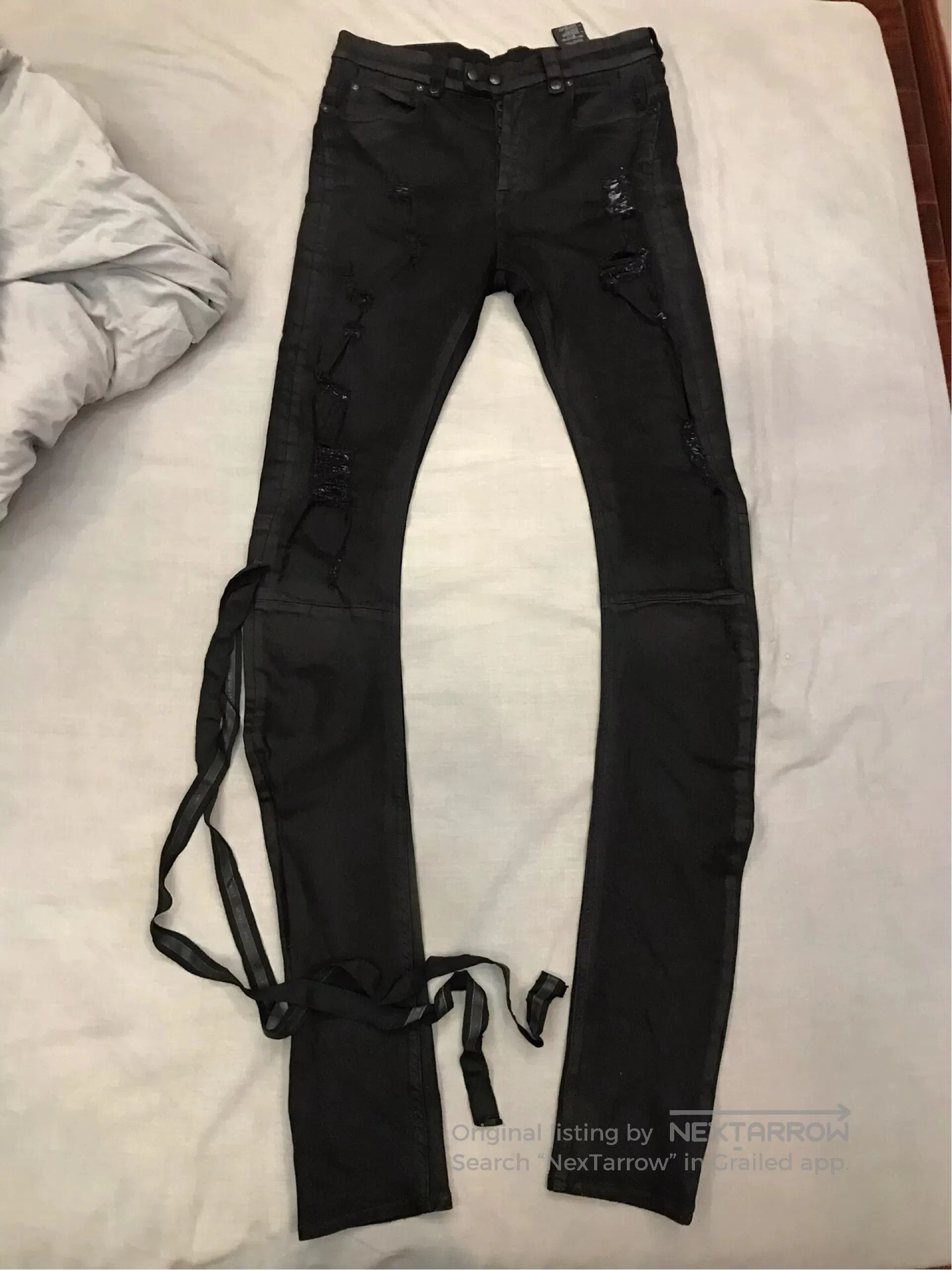 Ben Taverniti Unravel Project black skinny jeans with detailing. Size US 30 / EU 46 - 1 Thumbnail