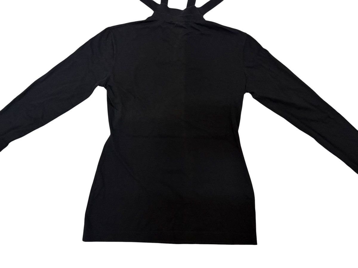 Jil Sander JIL SANDER BLACK TIE NECK LS MINIMALIST NOIR BLACK TOP 🇮🇹 Size M / US 6-8 / IT 42-44 - 10 Thumbnail