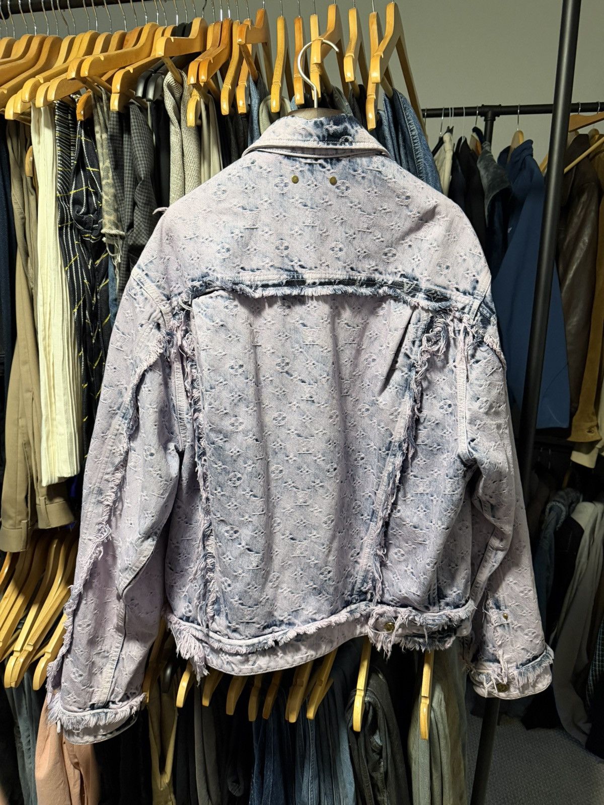 Louis Vuitton Louis Vuitton X Virgil Abloh - Pink Purple Denim Jacket Size US M / EU 48-50 / 2 - 2 Thumbnail