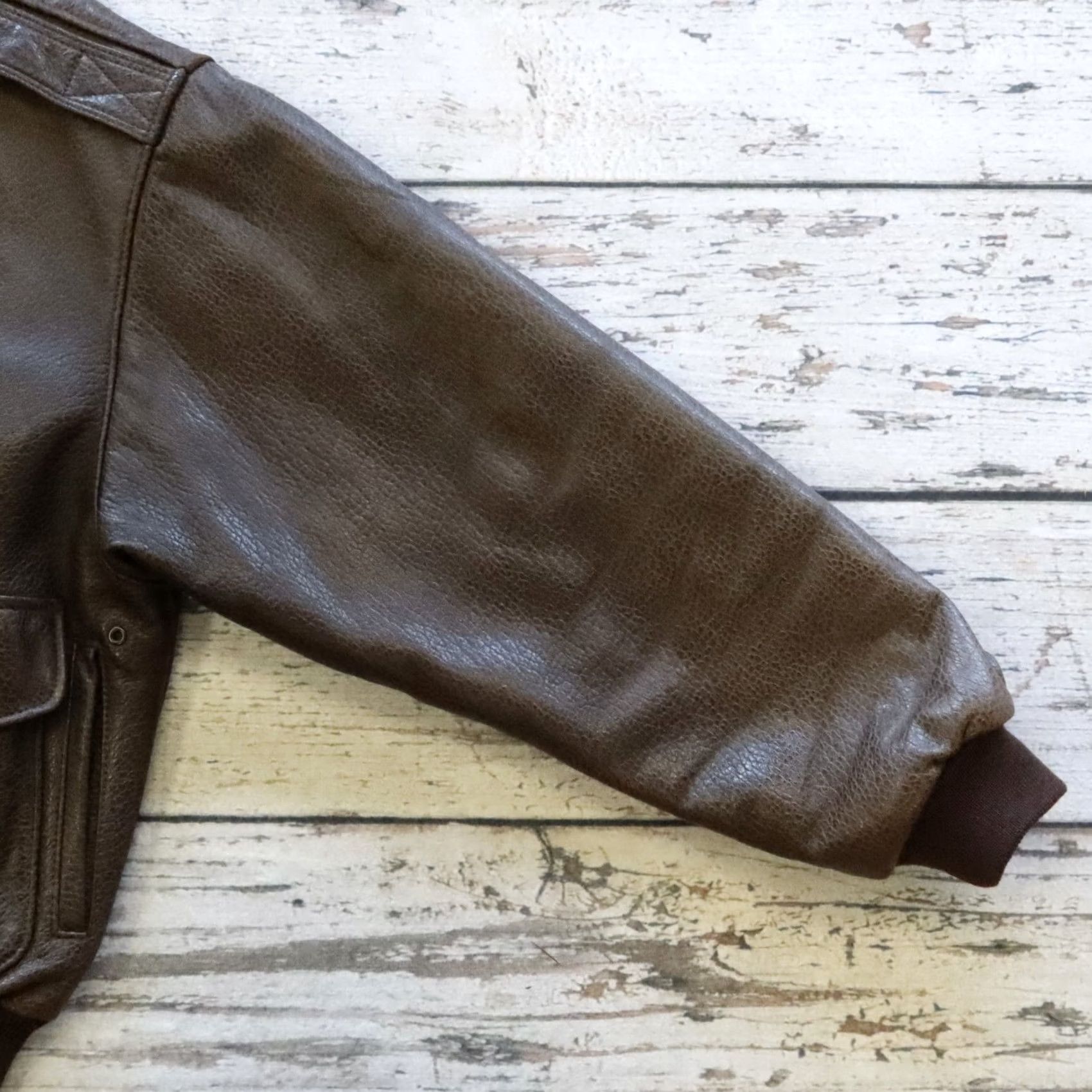 Vintage Vintage East West Leather Jacket Men 38 Brown Biker San Francisco USA Size US XXS / EU 40 - 5 Thumbnail