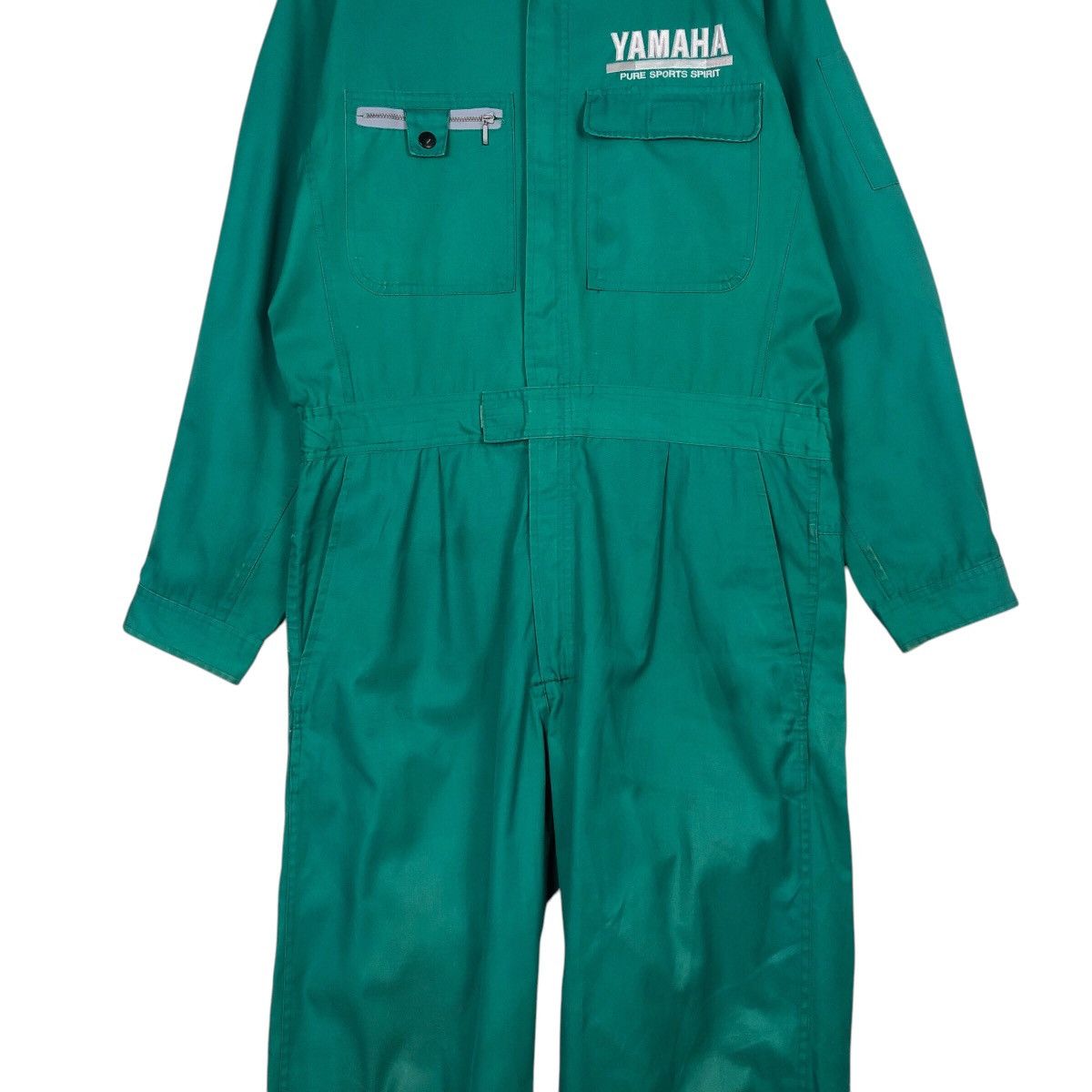 Japanese Brand 📌Vintage Coverall Worker Racing Yamaha Big Logo Spell Out Size US 36 / EU 52 - 6 Thumbnail