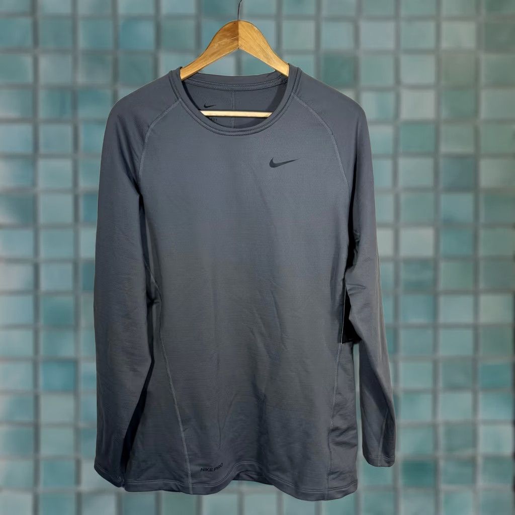 Nike Nike Pro Dri-FIT Mens Long Sleeve Training Top Gray Slim Fit CU6740-068 L Size US L / EU 52-54 / 3 - 1 Thumbnail