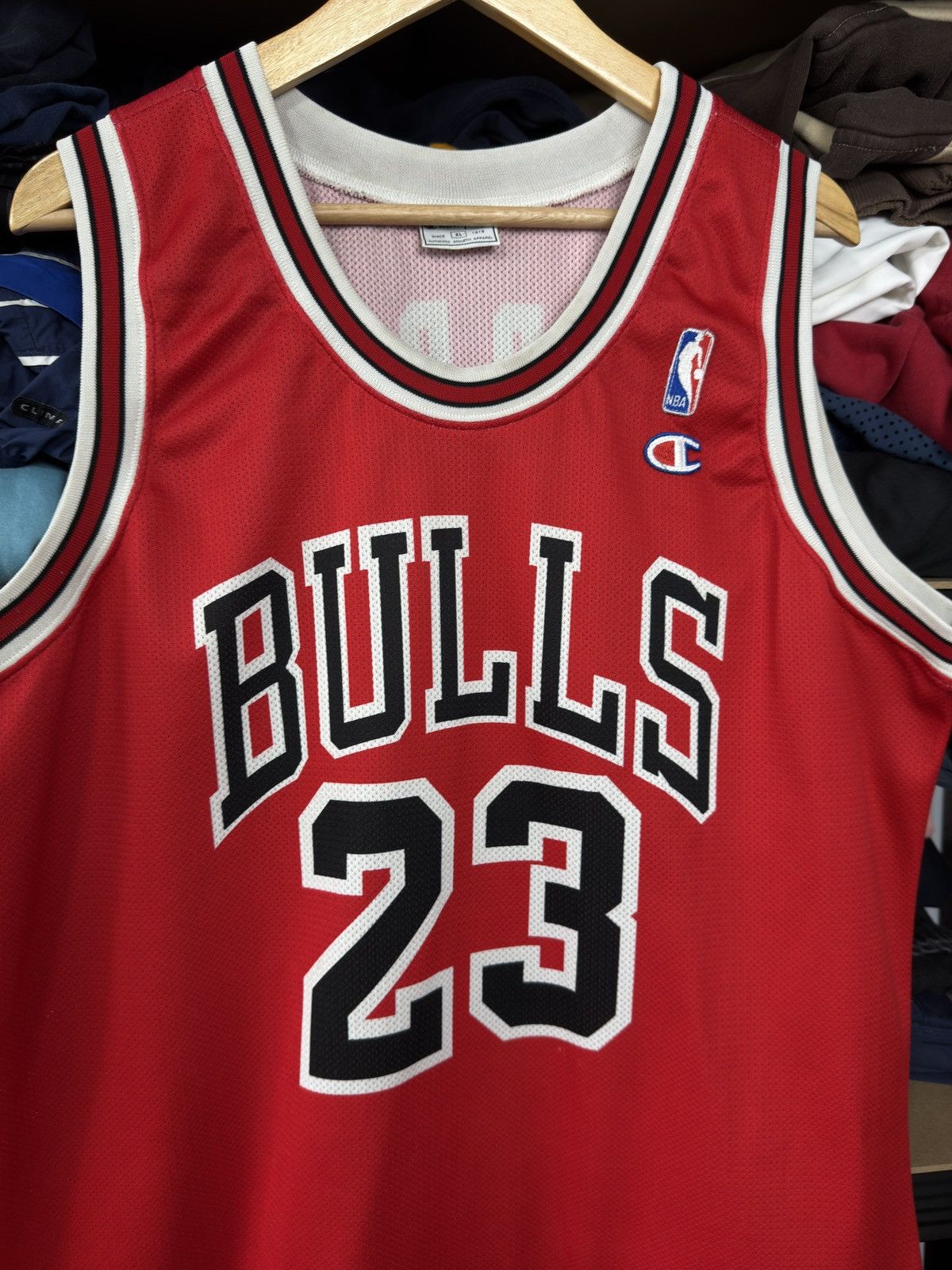 Champion × Vintage VINTAGE 90s CHAMPION JORDAN CHICAGO BULLS JERSEY TEE TSHIRT Size US XL / EU 56 / 4 - 16 Thumbnail